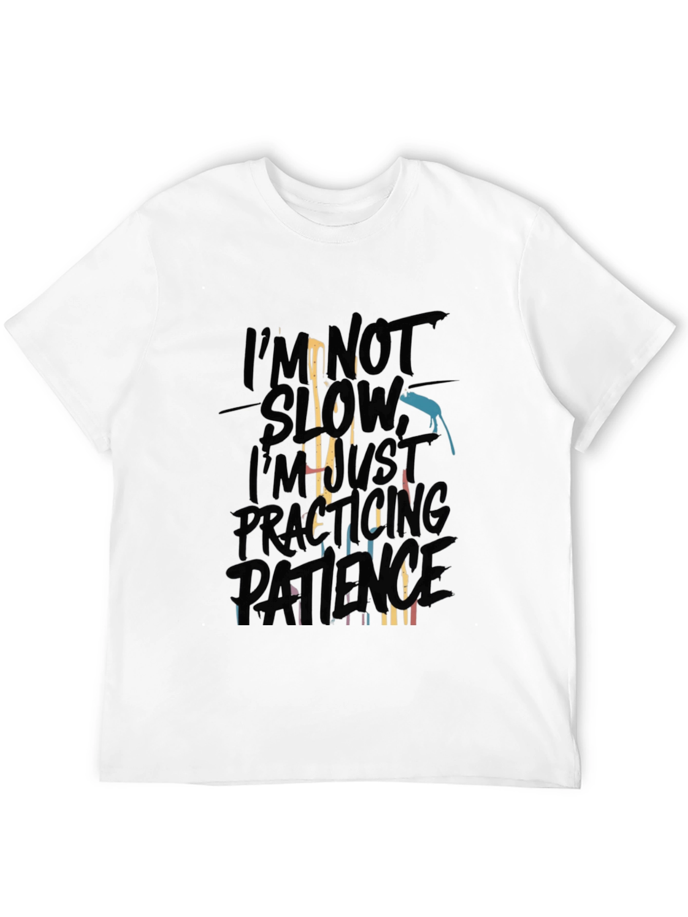 Practicing Patience Mens Black Graphic Tee