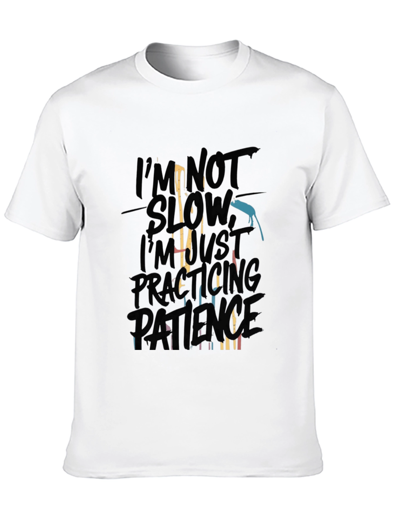 Practicing Patience Mens Black Graphic Tee