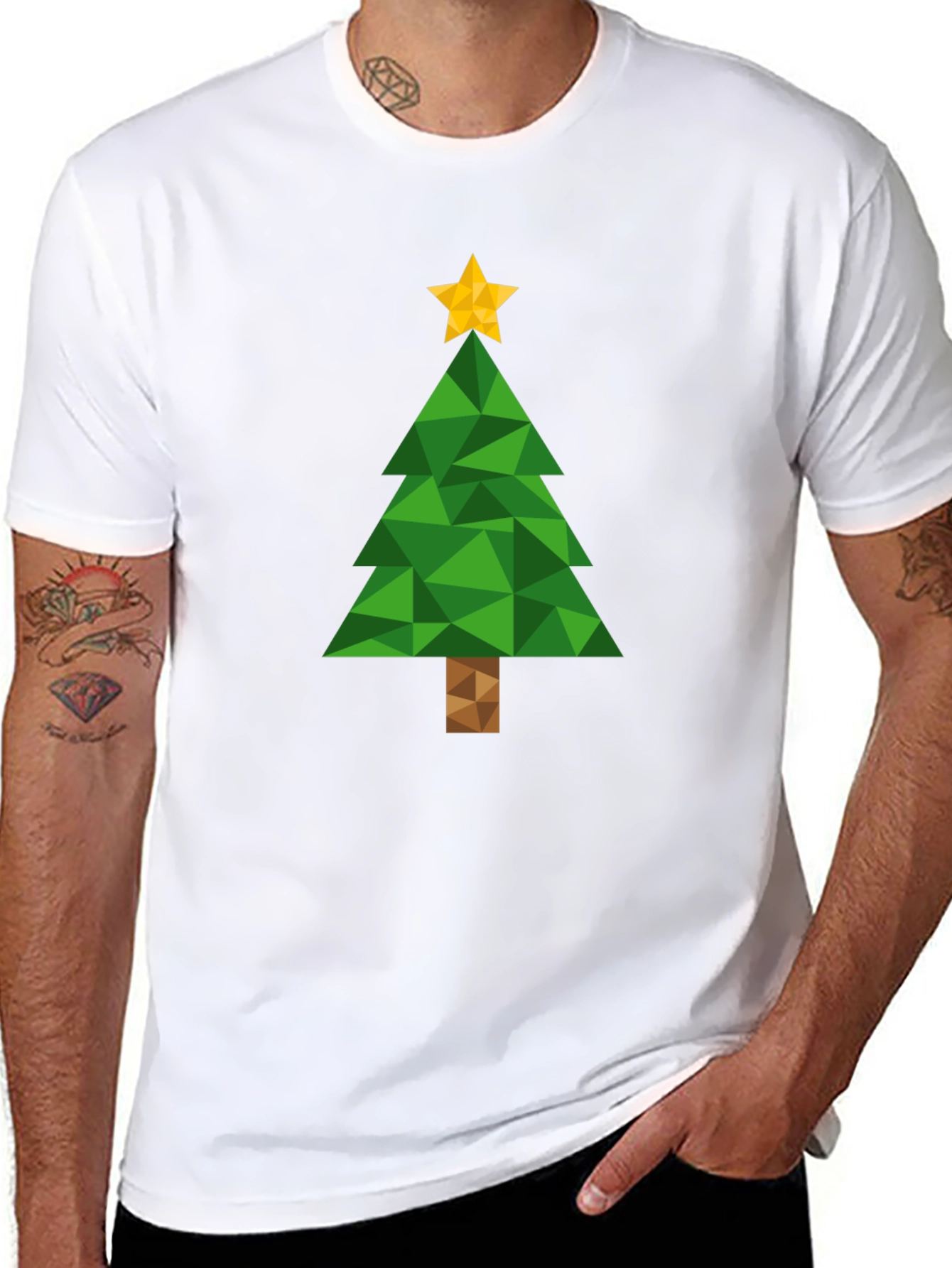 Geometric Christmas Tree T-Shirt