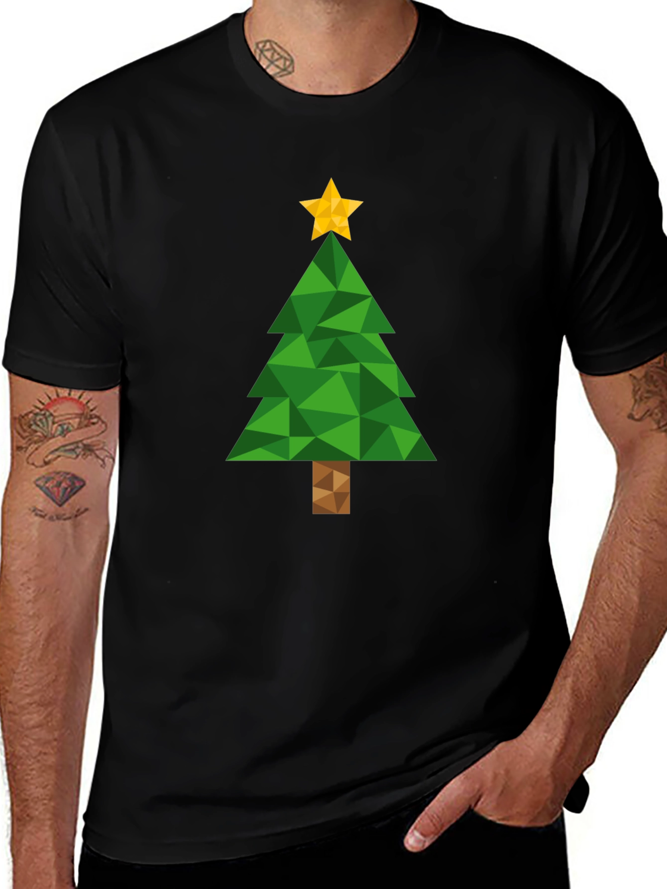 Geometric Christmas Tree T-Shirt