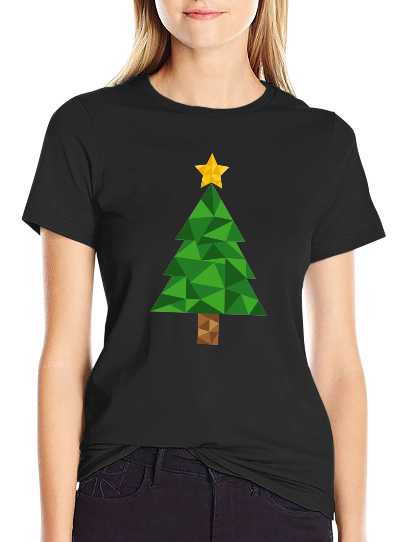 Geometric Christmas Tree T-Shirt