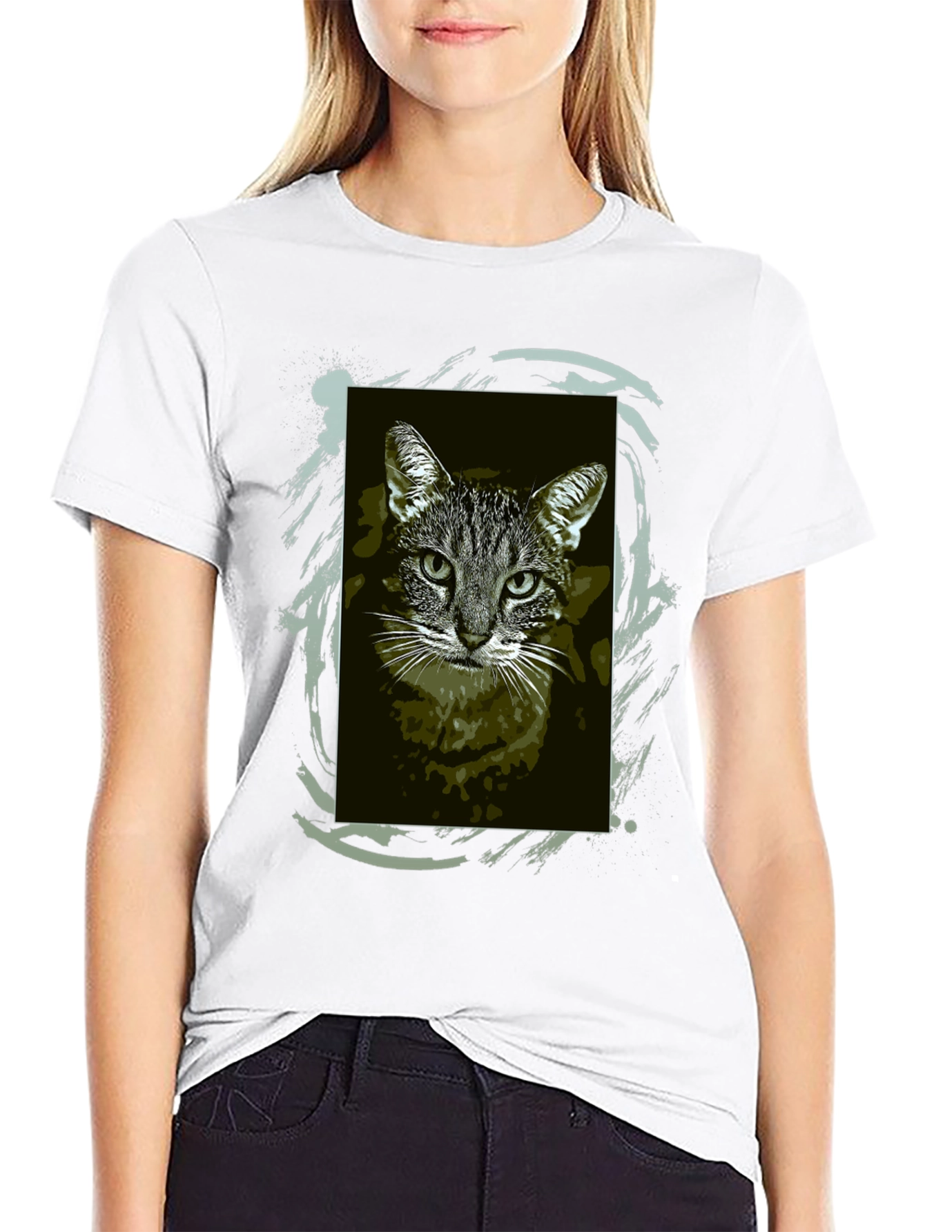 Cool Cat Graphic Tee - Black Unisex T-Shirt