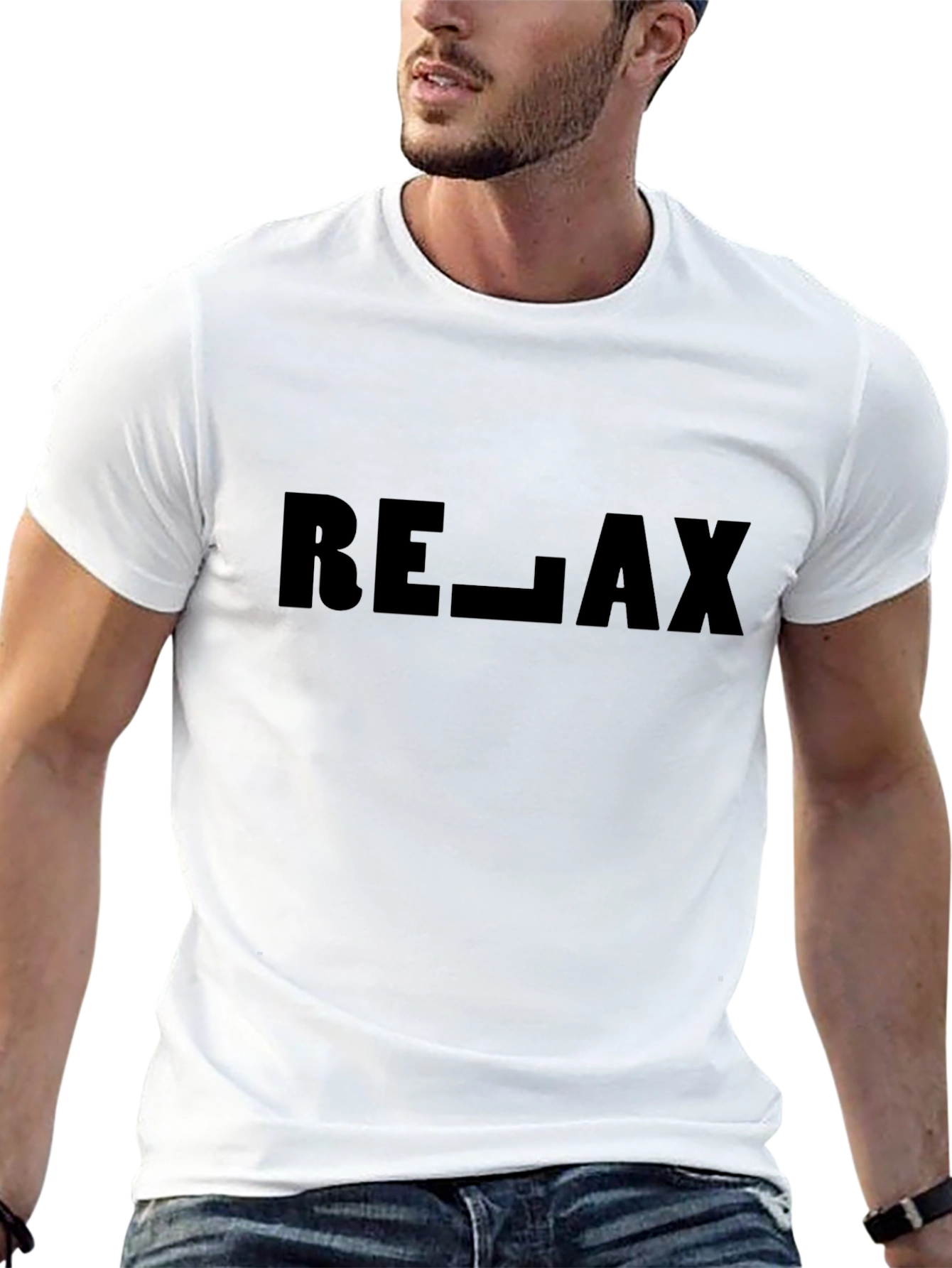 Relax Graphic Tee - Mens Black T-Shirt