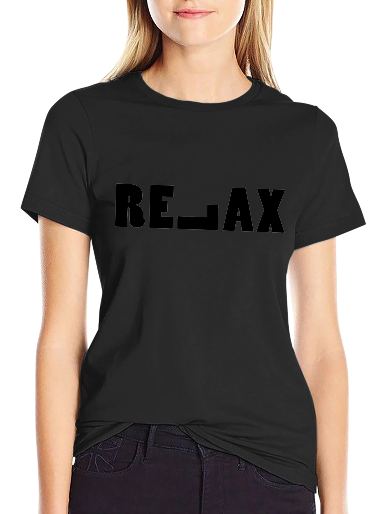 Relax Graphic Tee - Mens Black T-Shirt
