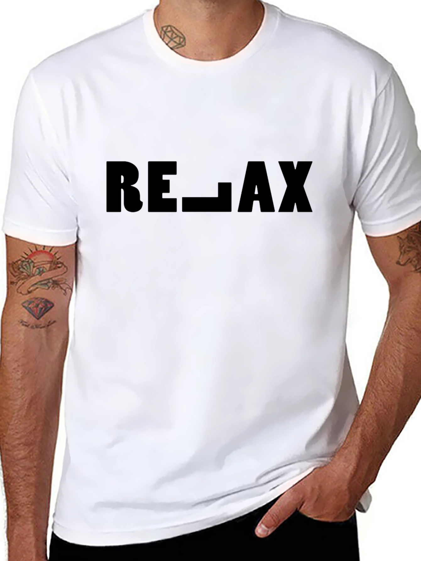 Relax Graphic Tee - Mens Black T-Shirt