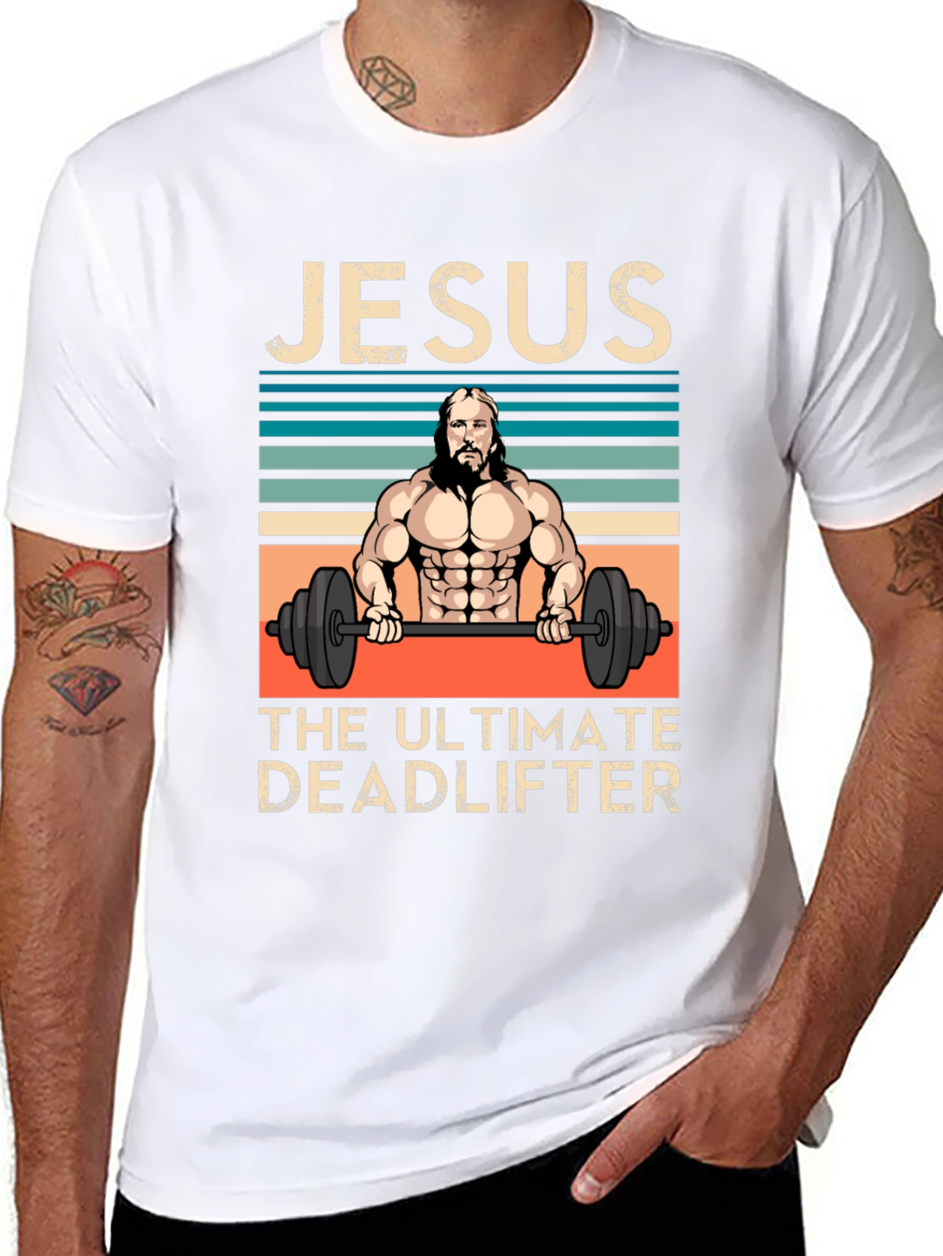 Jesus The Ultimate Deadlifter Graphic T-Shirt