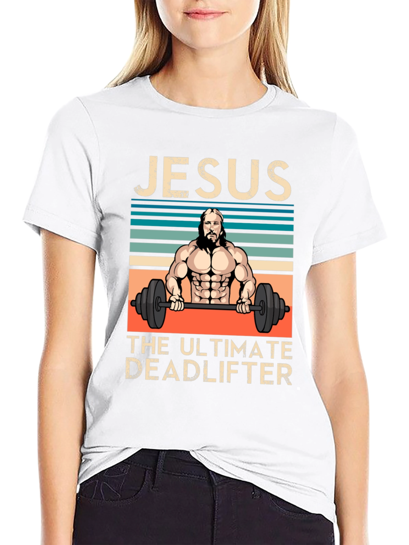 Jesus The Ultimate Deadlifter Graphic T-Shirt
