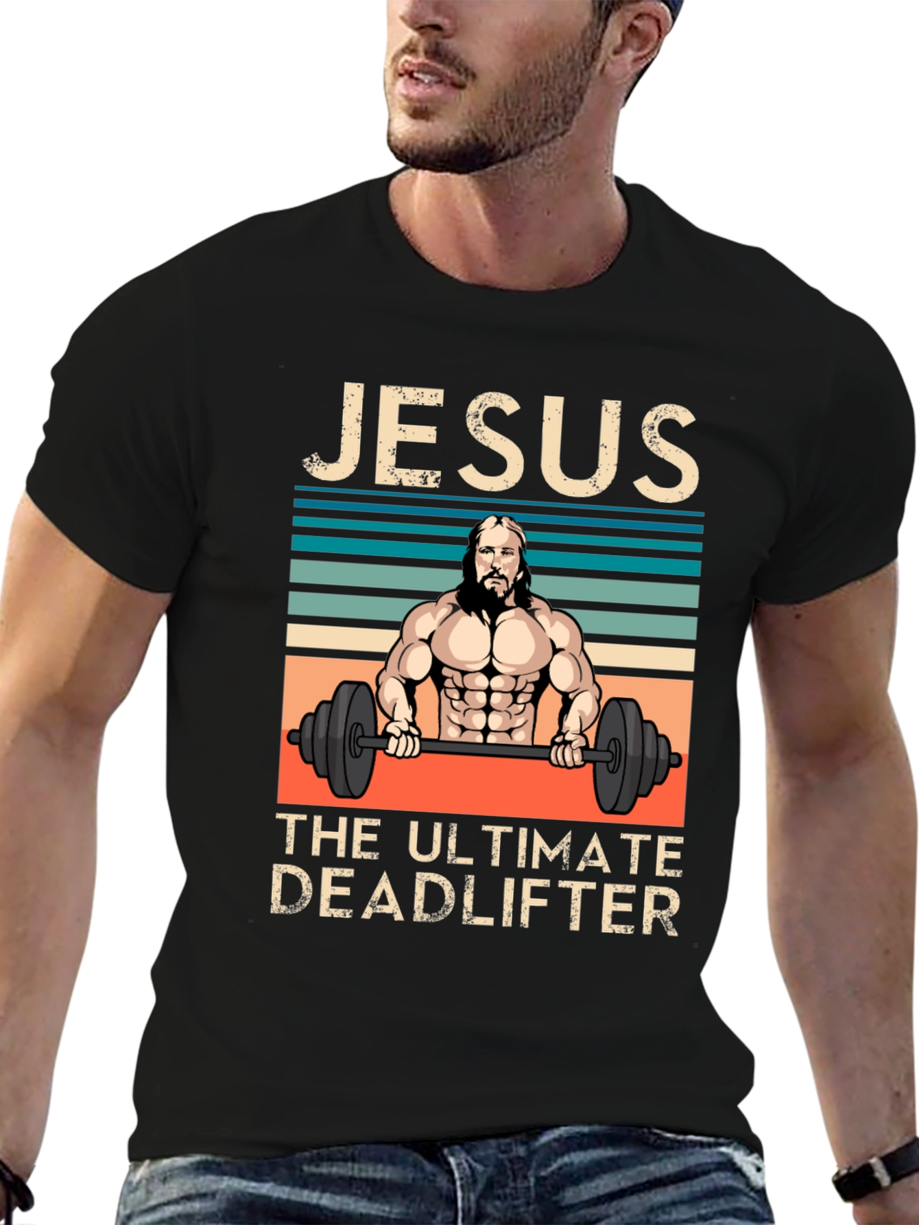 Jesus The Ultimate Deadlifter Graphic T-Shirt
