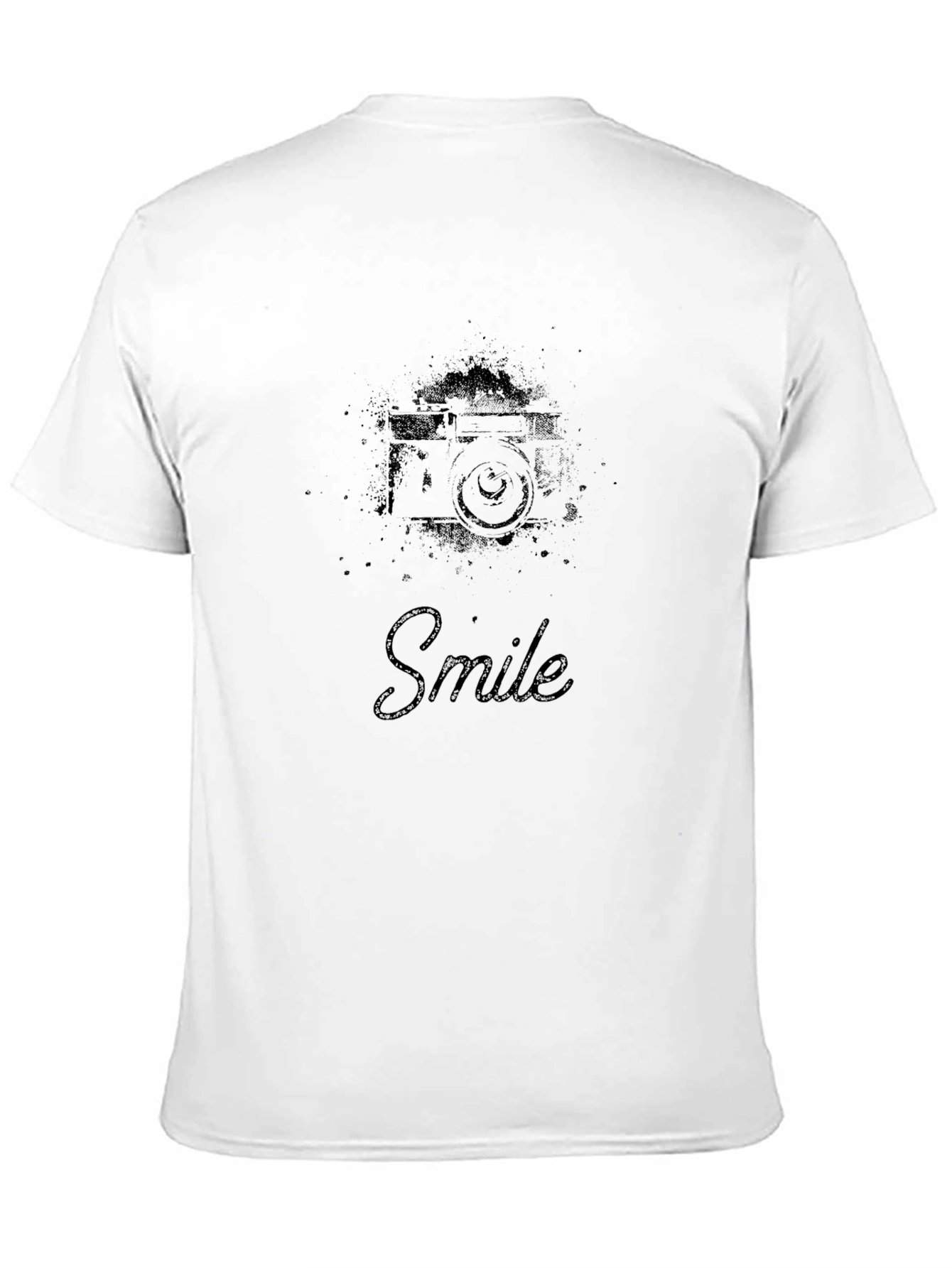 Smile Camera Black T-Shirt