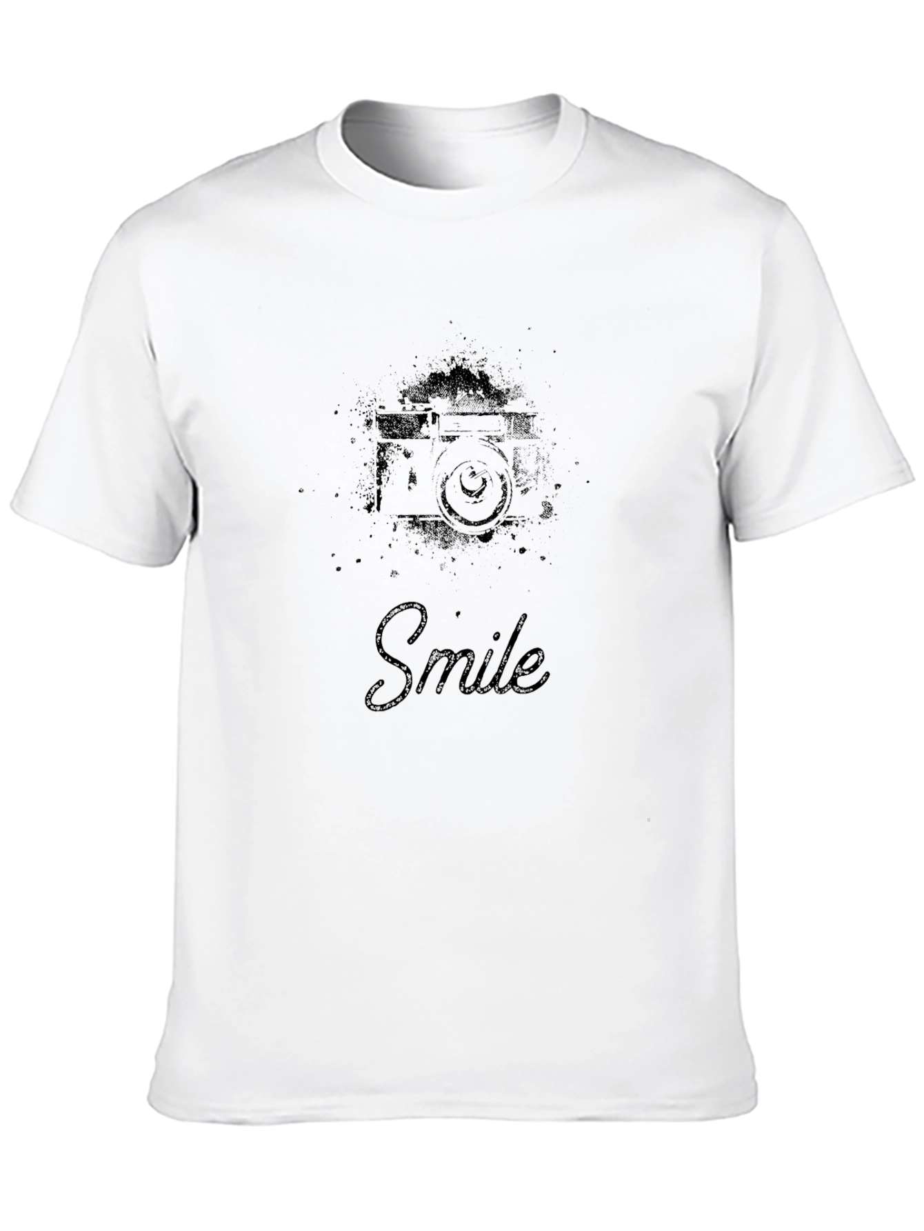 Smile Camera Black T-Shirt