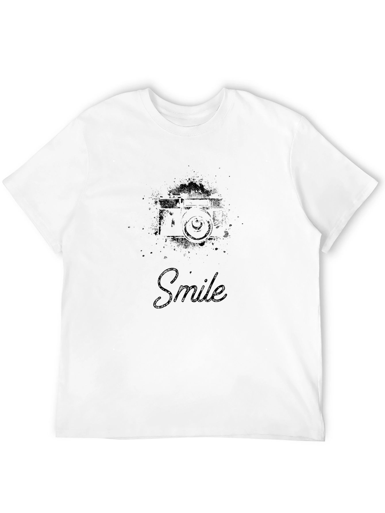 Smile Camera Black T-Shirt