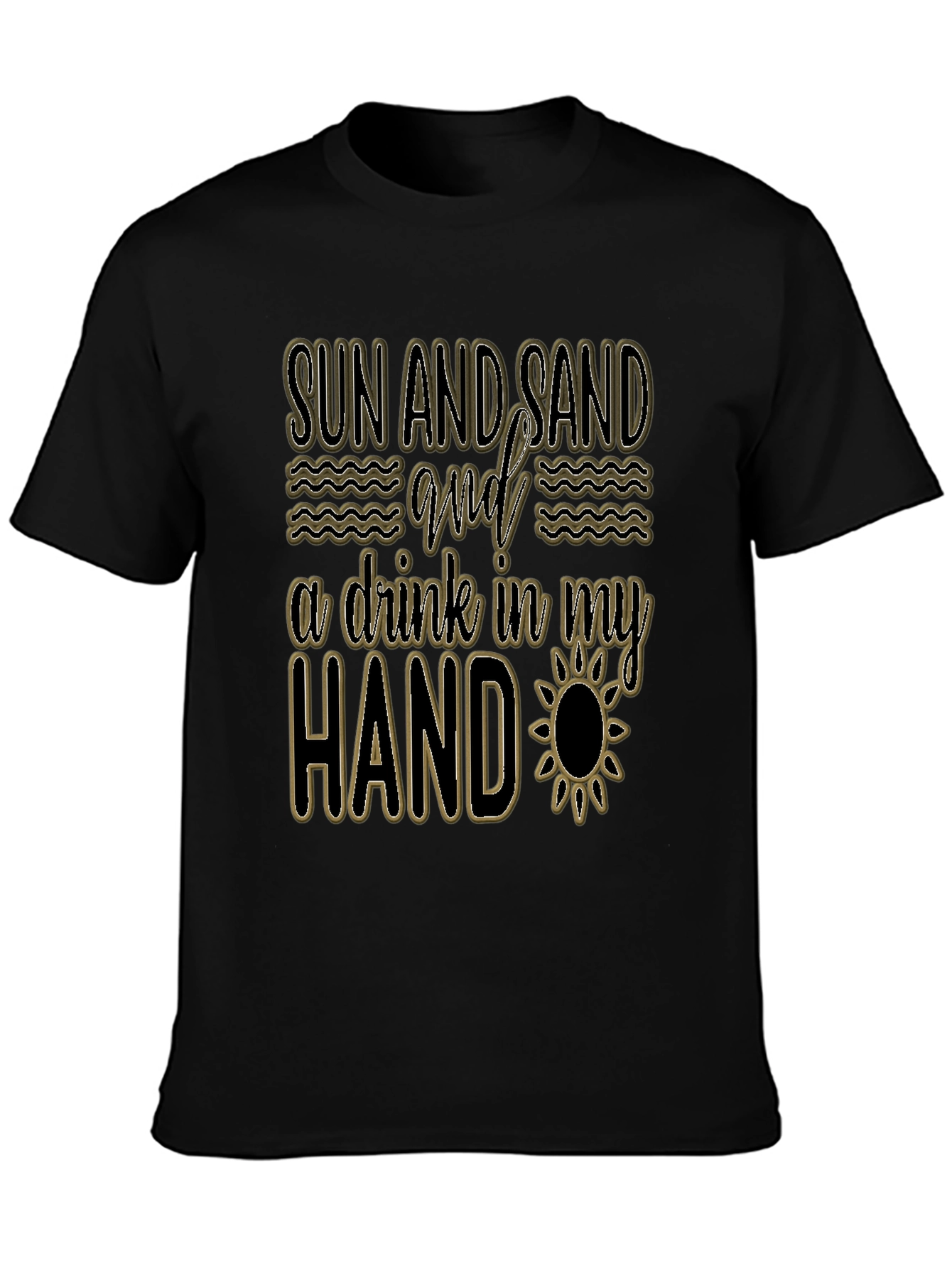 Sun Sand & Drink Mens Graphic Tee