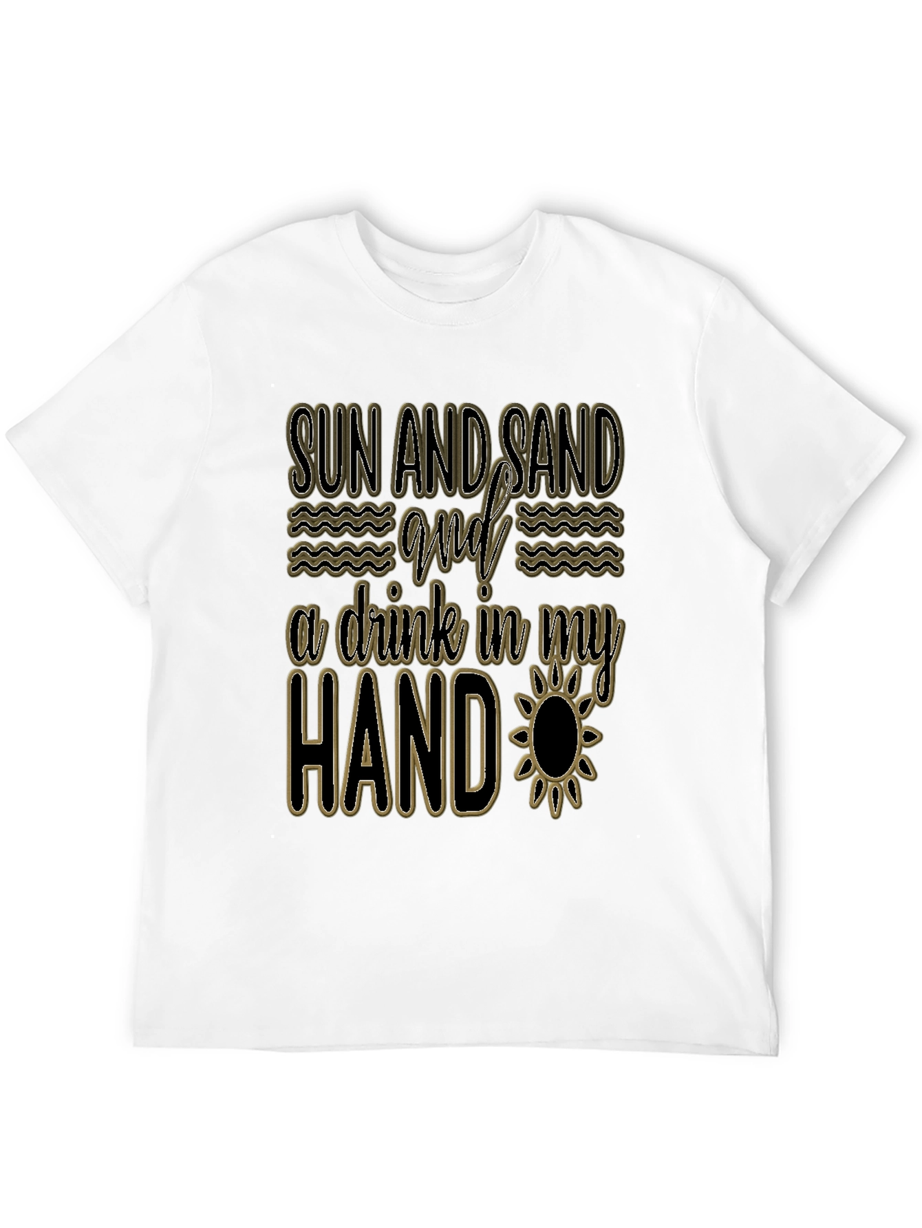 Sun Sand & Drink Mens Graphic Tee