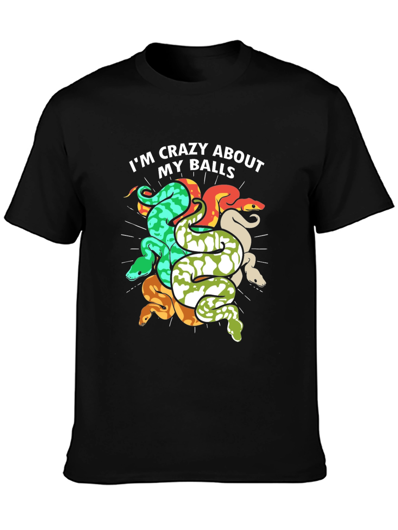 Crazy About My Balls Snake T-Shirt