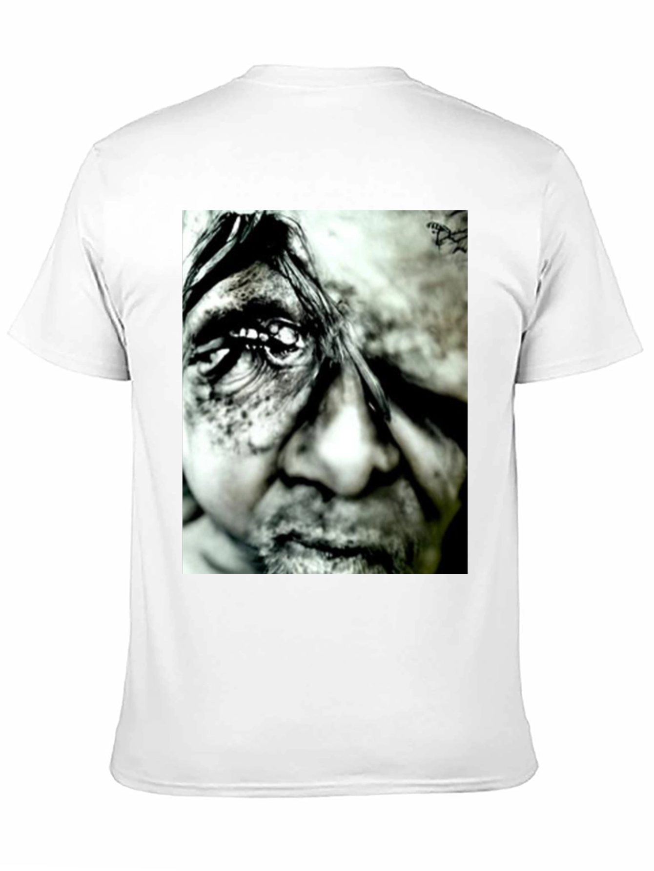 Monochrome Portrait Graphic Tee - Black