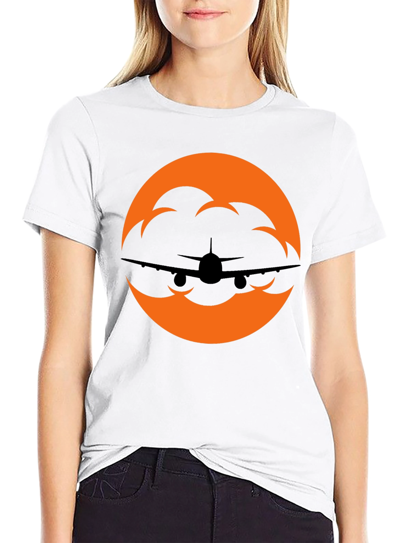 Airplane Silhouette Graphic Tee