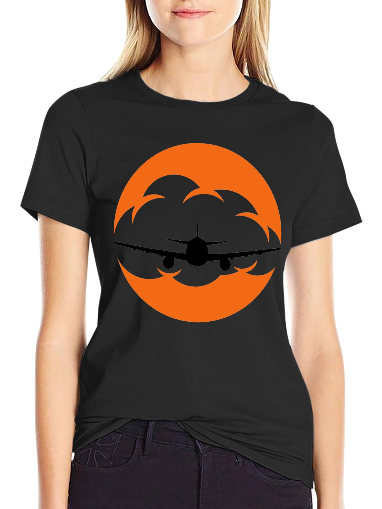Airplane Silhouette Graphic Tee