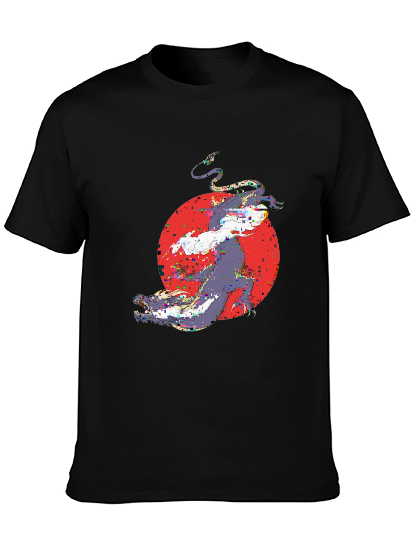 Abstract Graphic Print Black T-Shirt