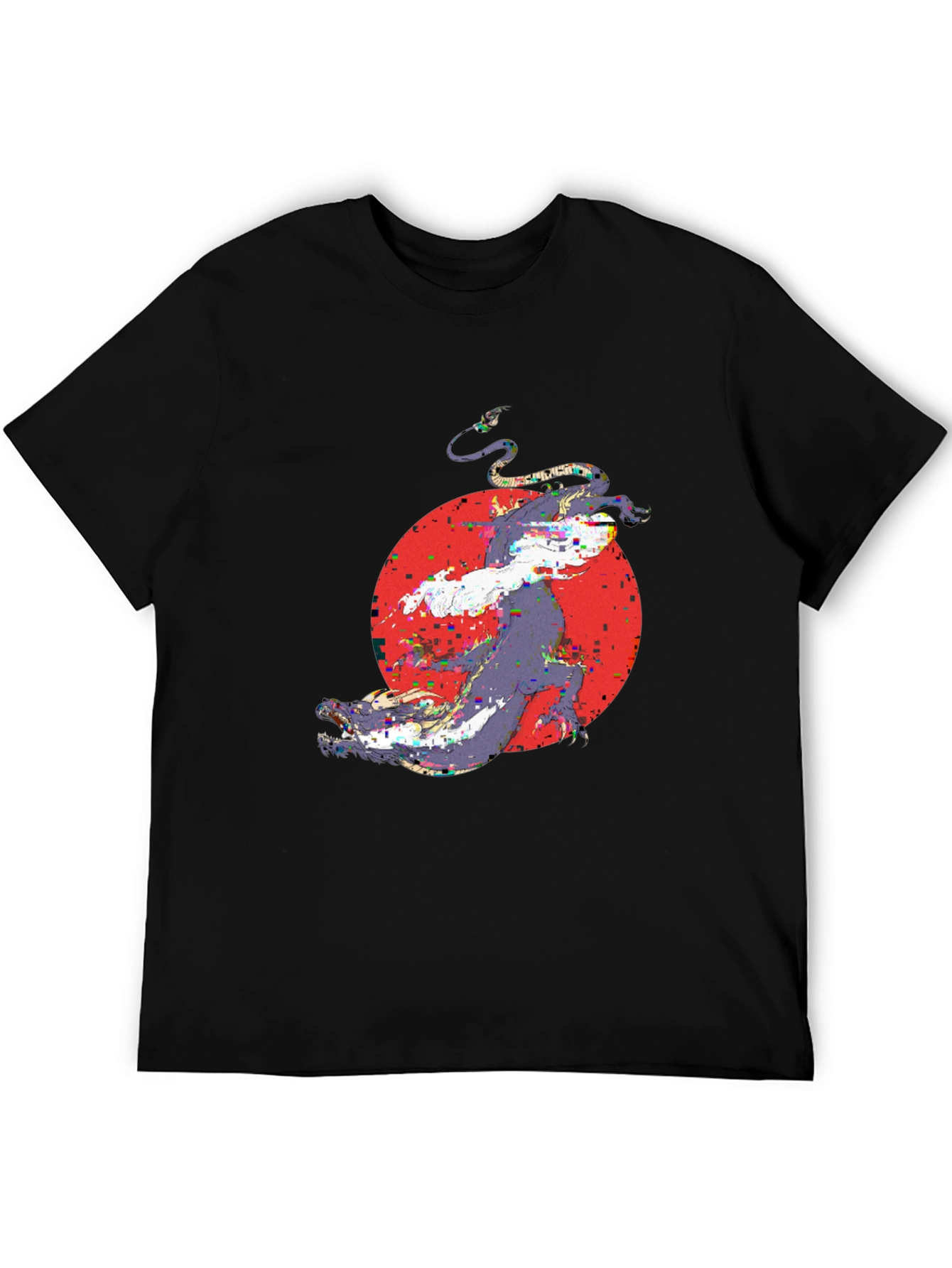 Abstract Graphic Print Black T-Shirt