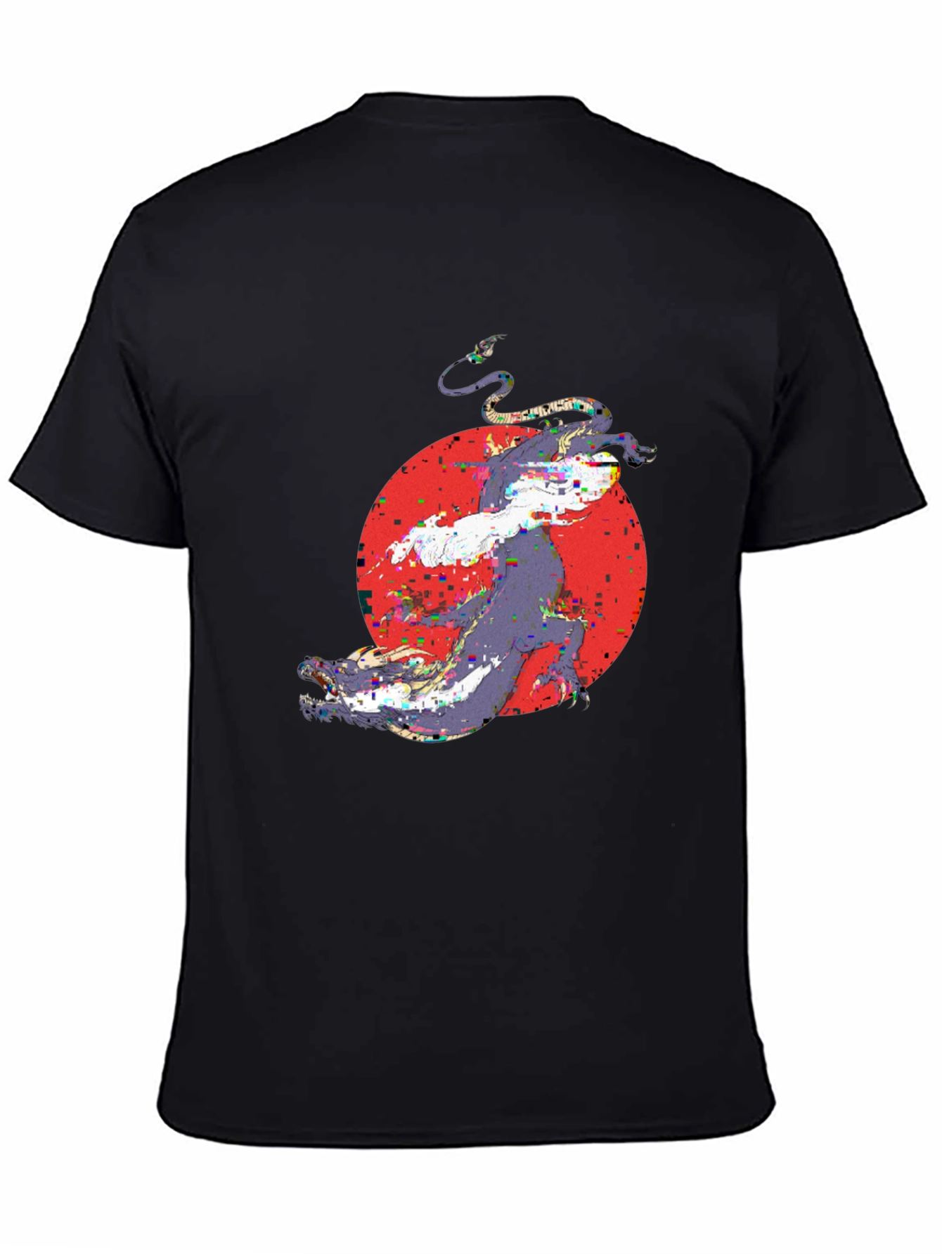 Abstract Graphic Print Black T-Shirt
