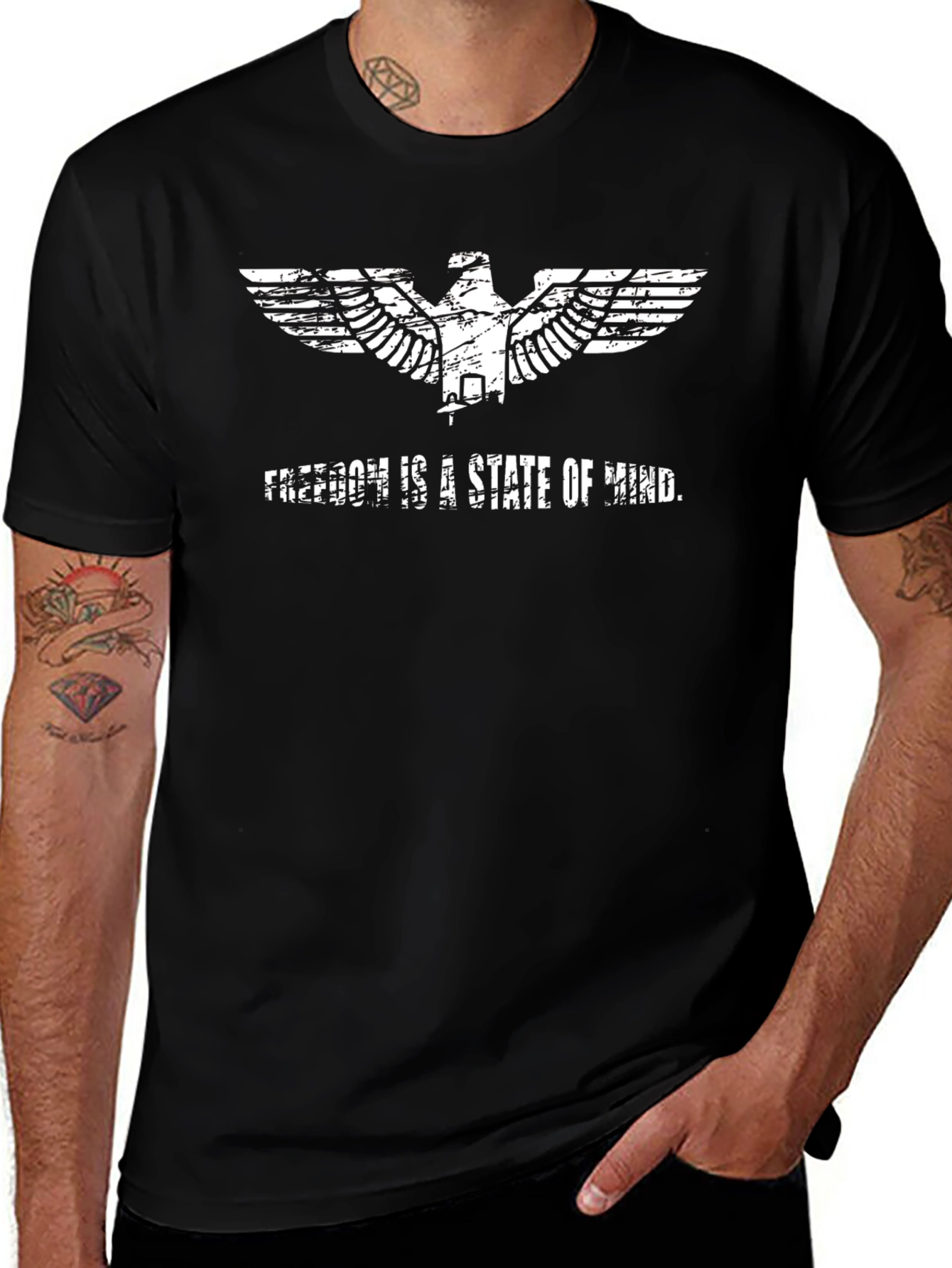 Freedom State of Mind Eagle Graphic T-Shirt