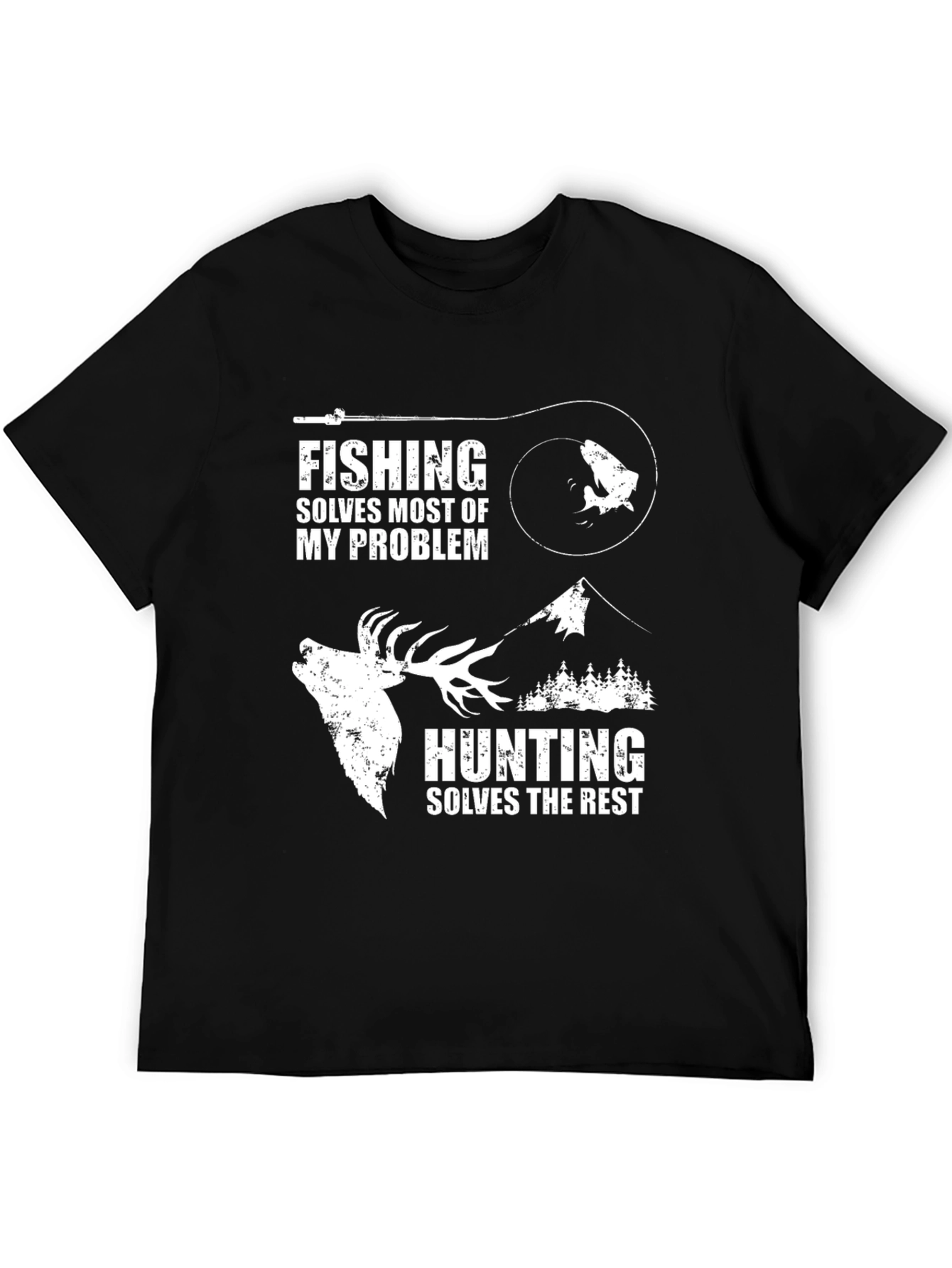 Fishing and Hunting Graphic T-Shirt