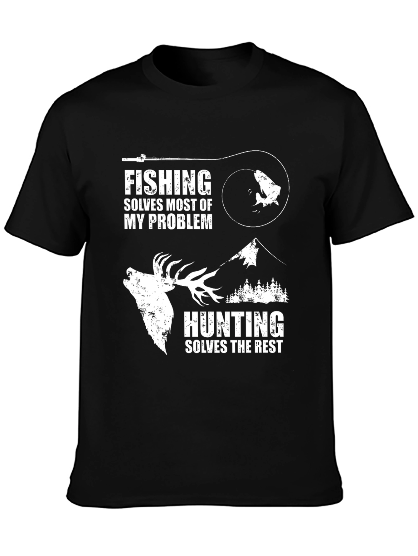 Fishing and Hunting Graphic T-Shirt