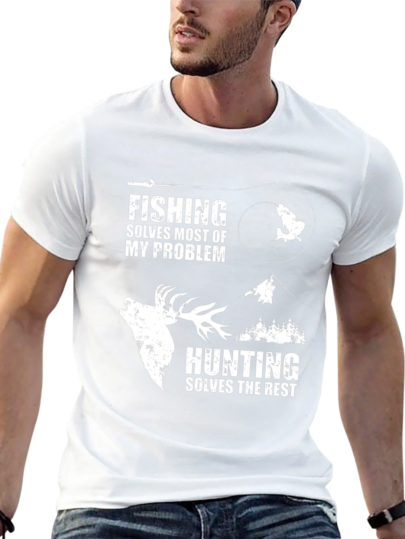 Fishing and Hunting Graphic T-Shirt