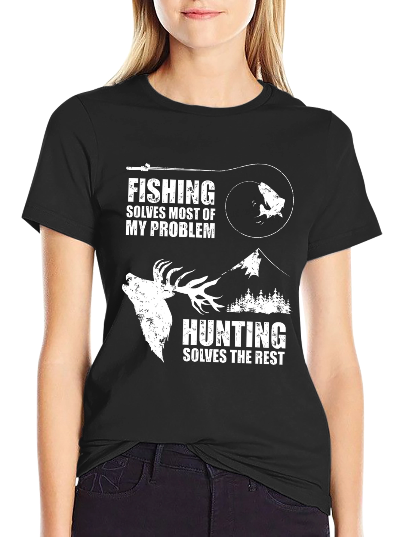 Fishing and Hunting Graphic T-Shirt