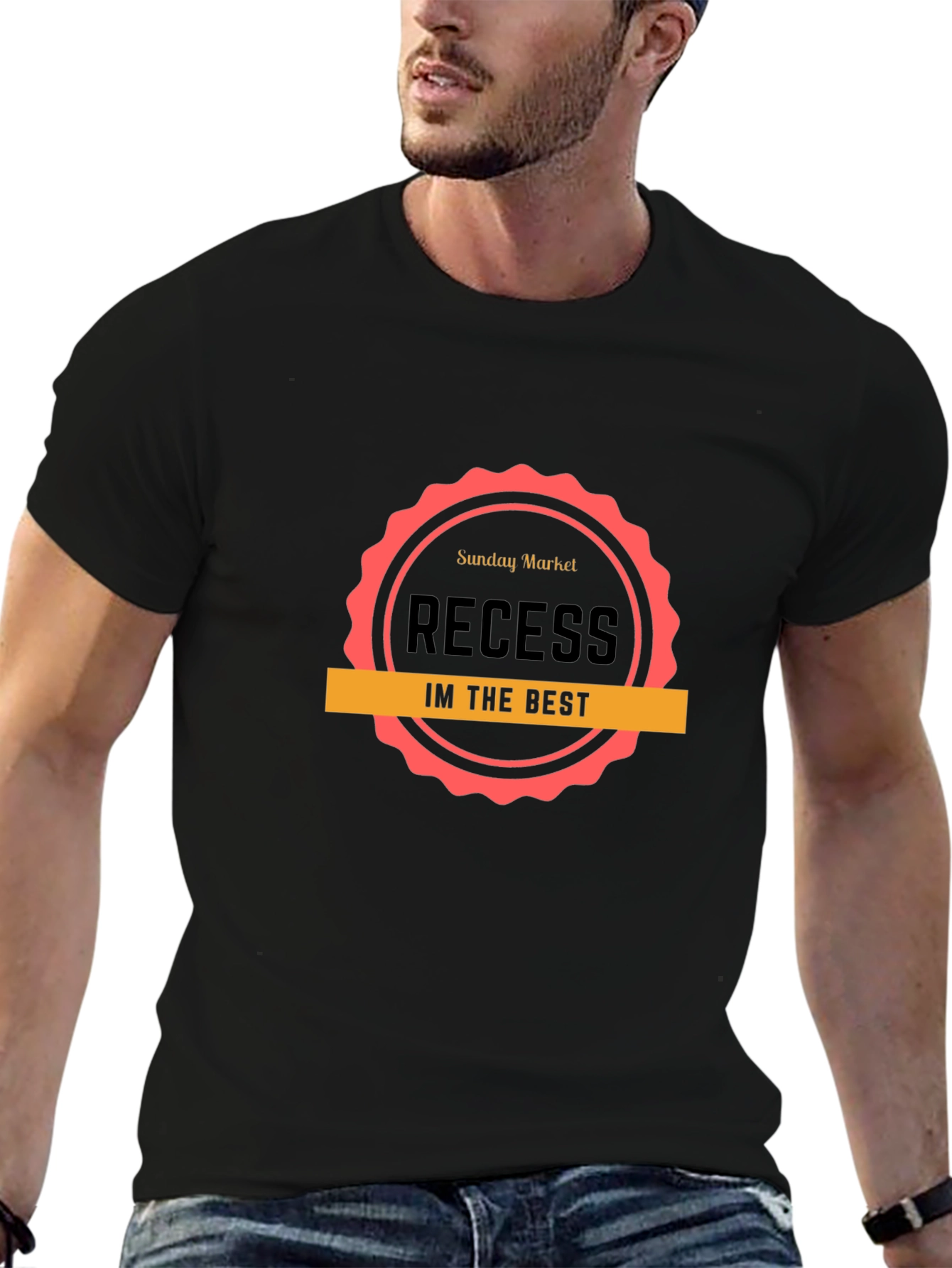 Recess Im The Best Black Graphic T-Shirt