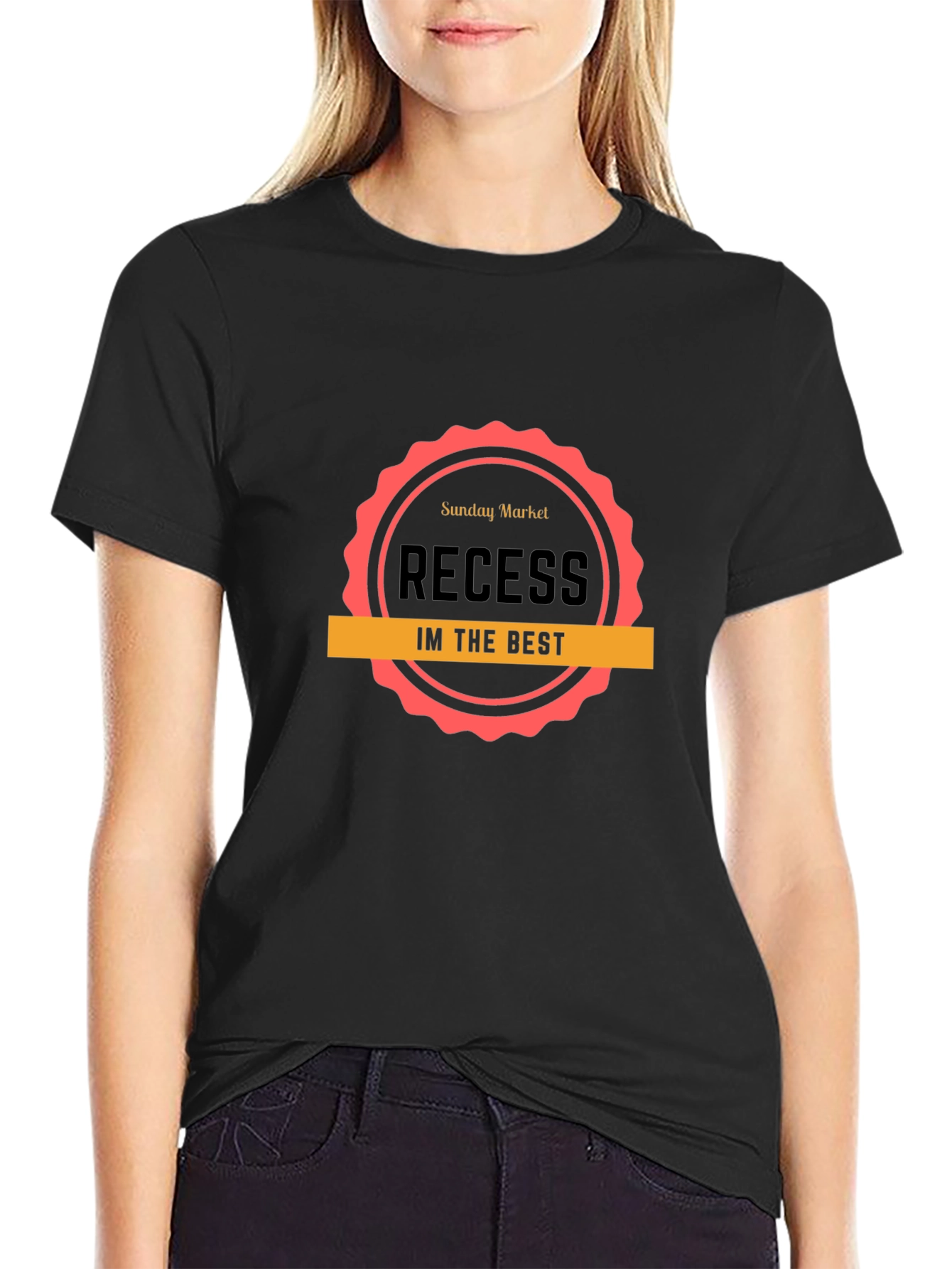 Recess Im The Best Black Graphic T-Shirt