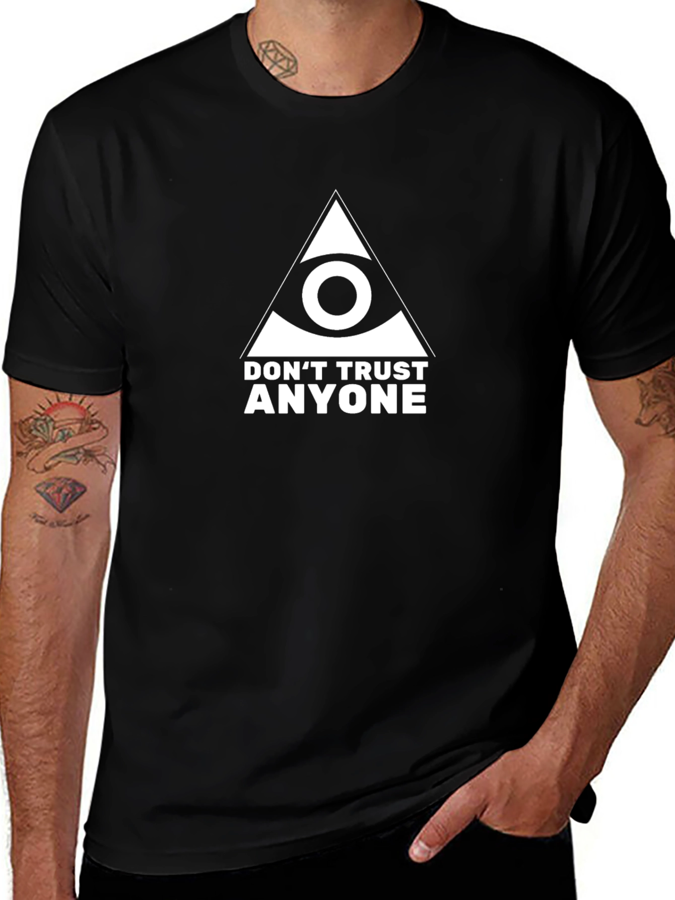 Dont Trust Anyone T-Shirt - Illuminati Eye Design