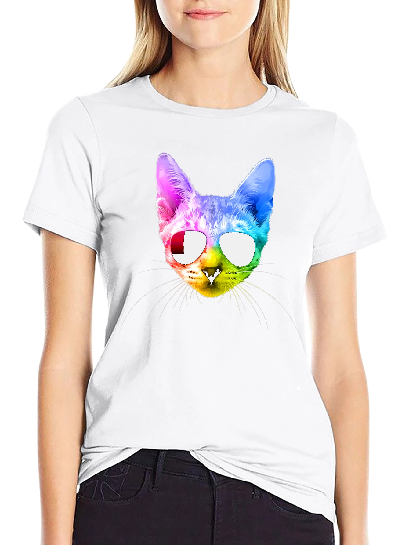 Cool Cat Rainbow T-Shirt