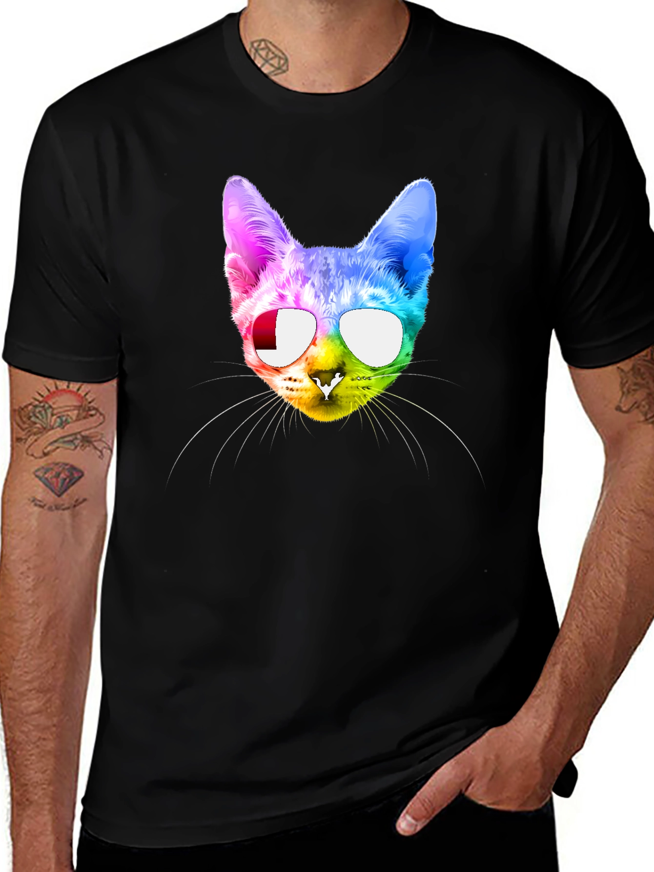 Cool Cat Rainbow T-Shirt