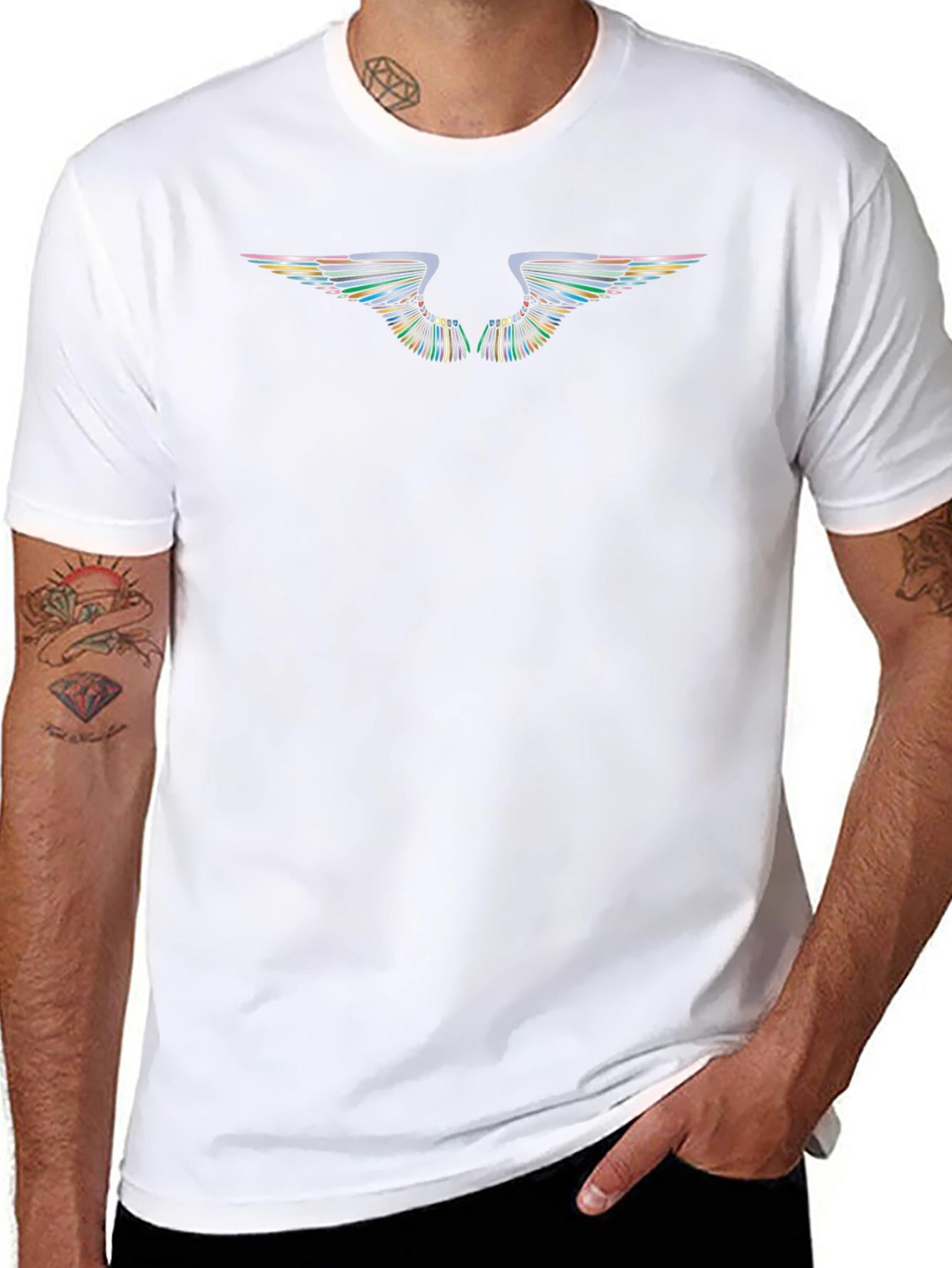 Winged Graphic Black T-Shirt