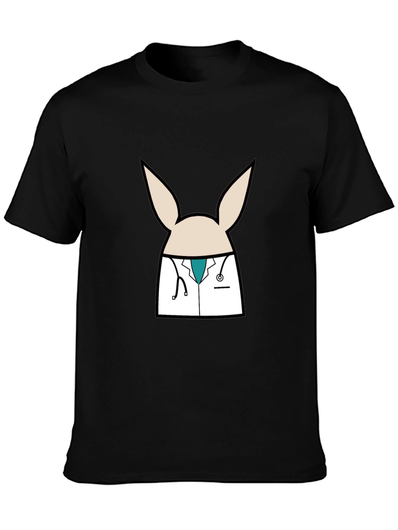Doctor Bunny Black T-Shirt