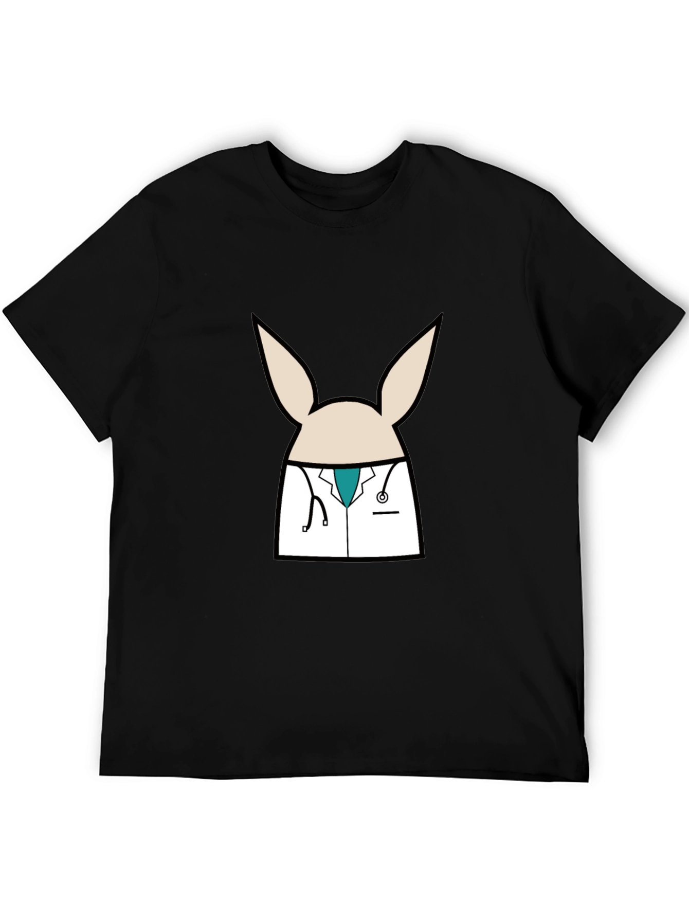 Doctor Bunny Black T-Shirt