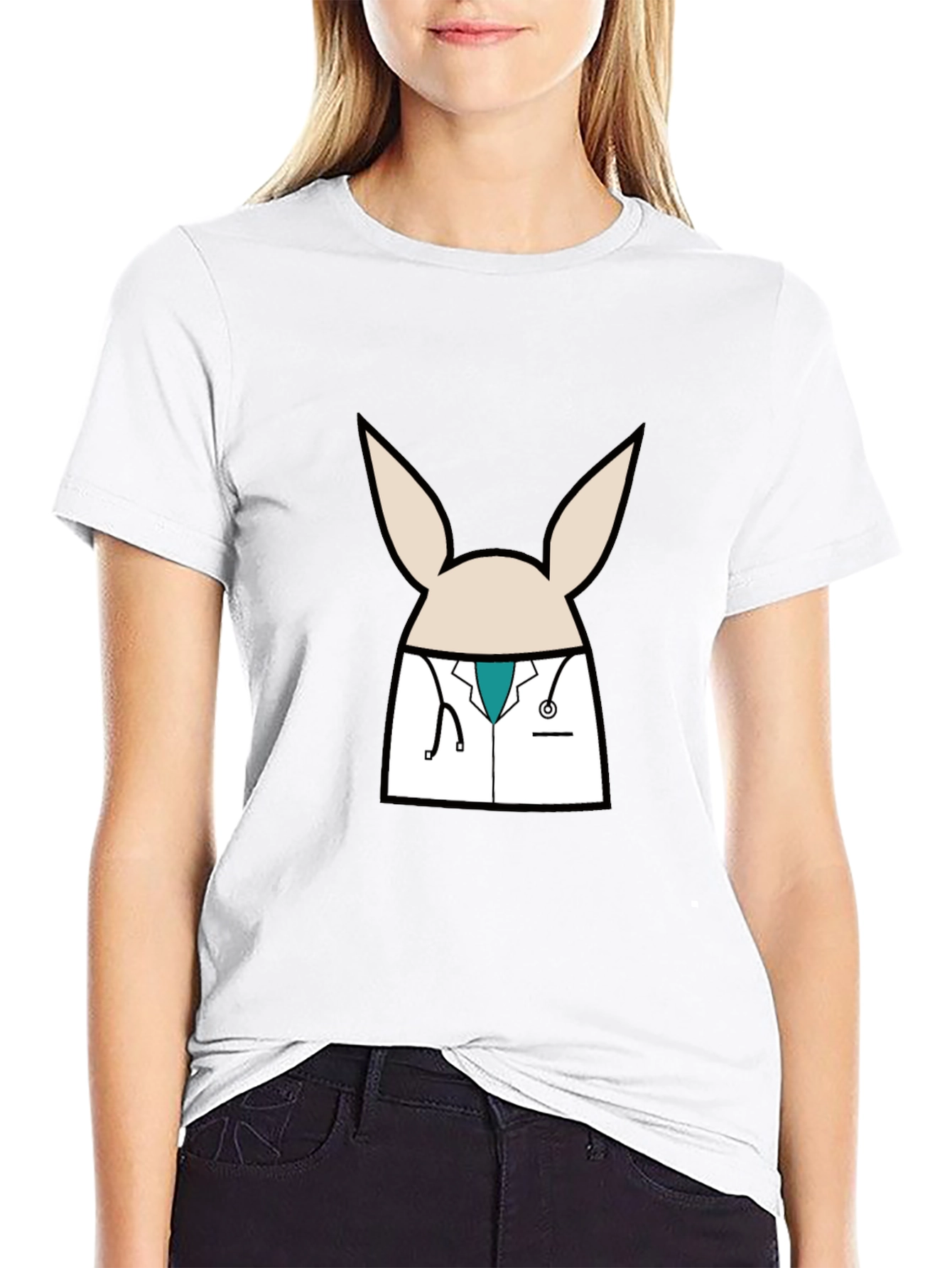 Doctor Bunny Black T-Shirt