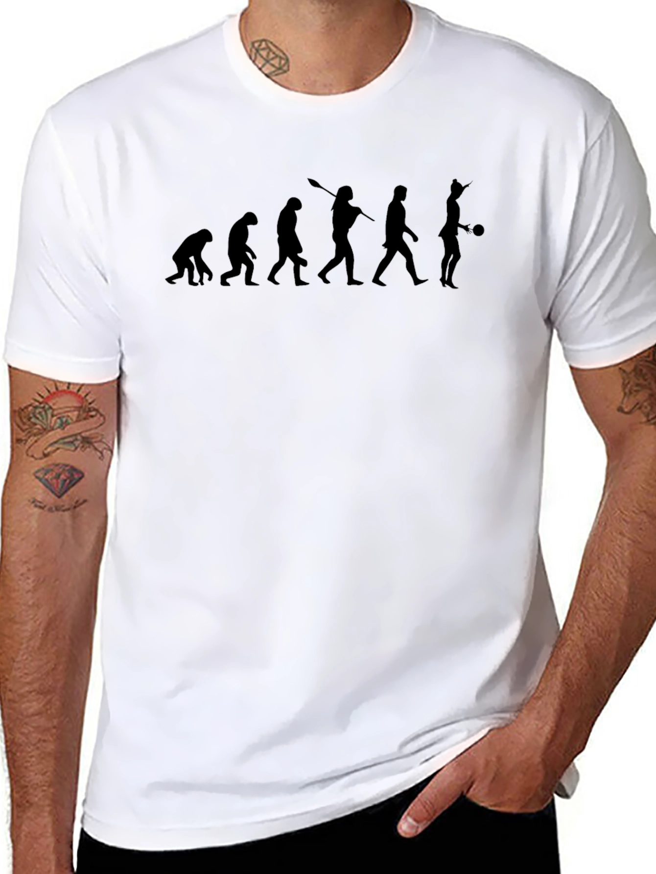 Evolution of Bowling Black T-Shirt