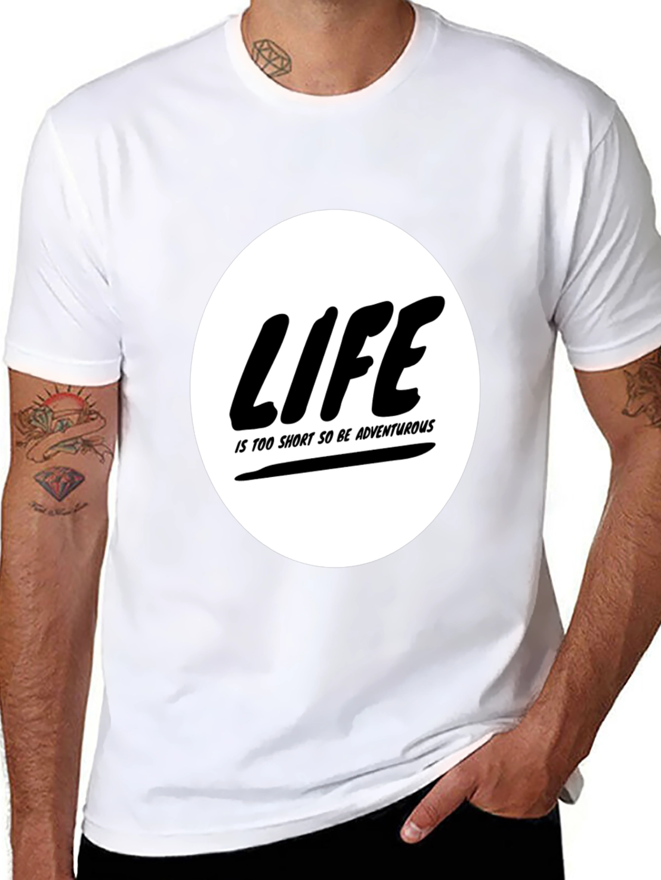 Life is Too Short Black Graphic Tee