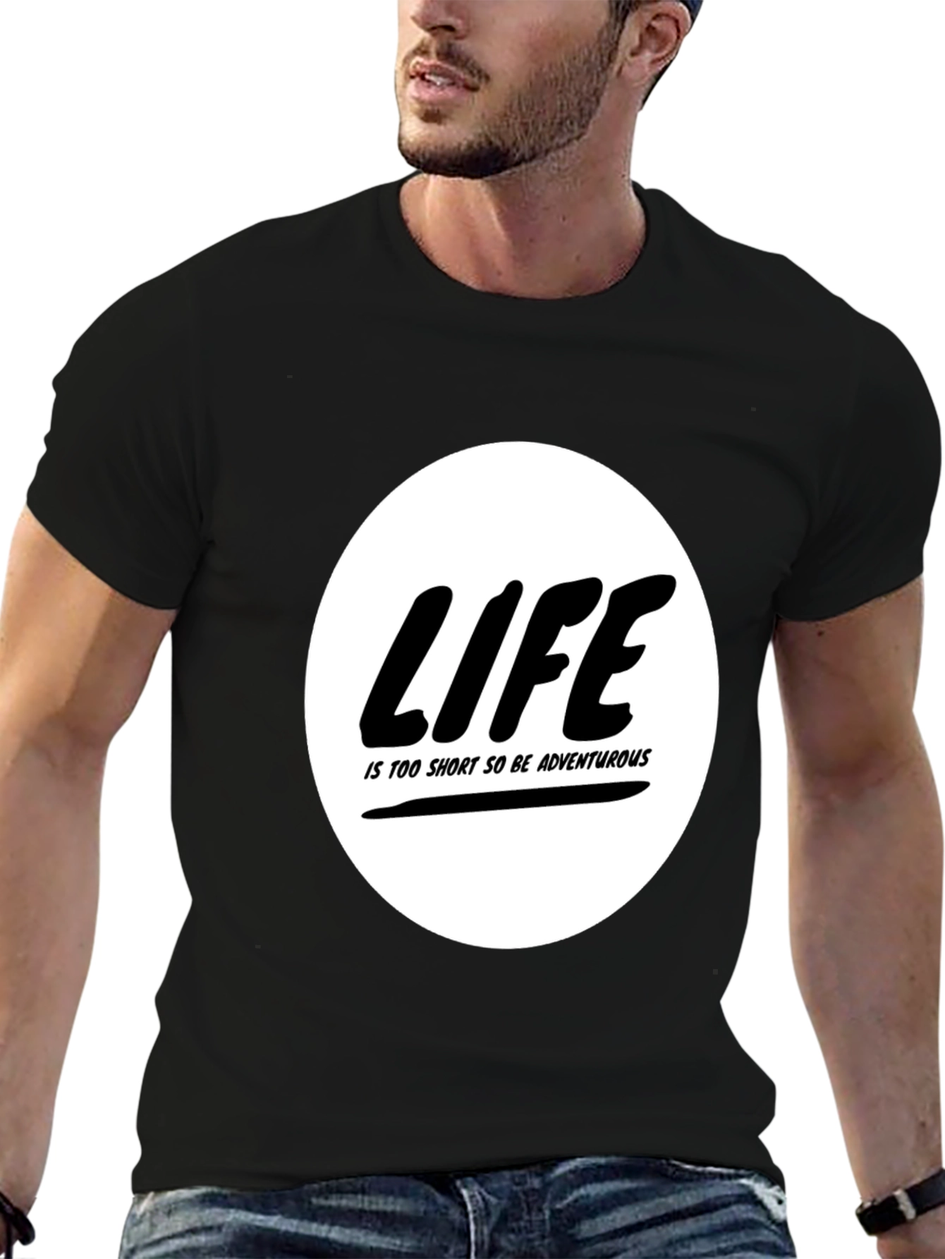 Life is Too Short Black Graphic Tee