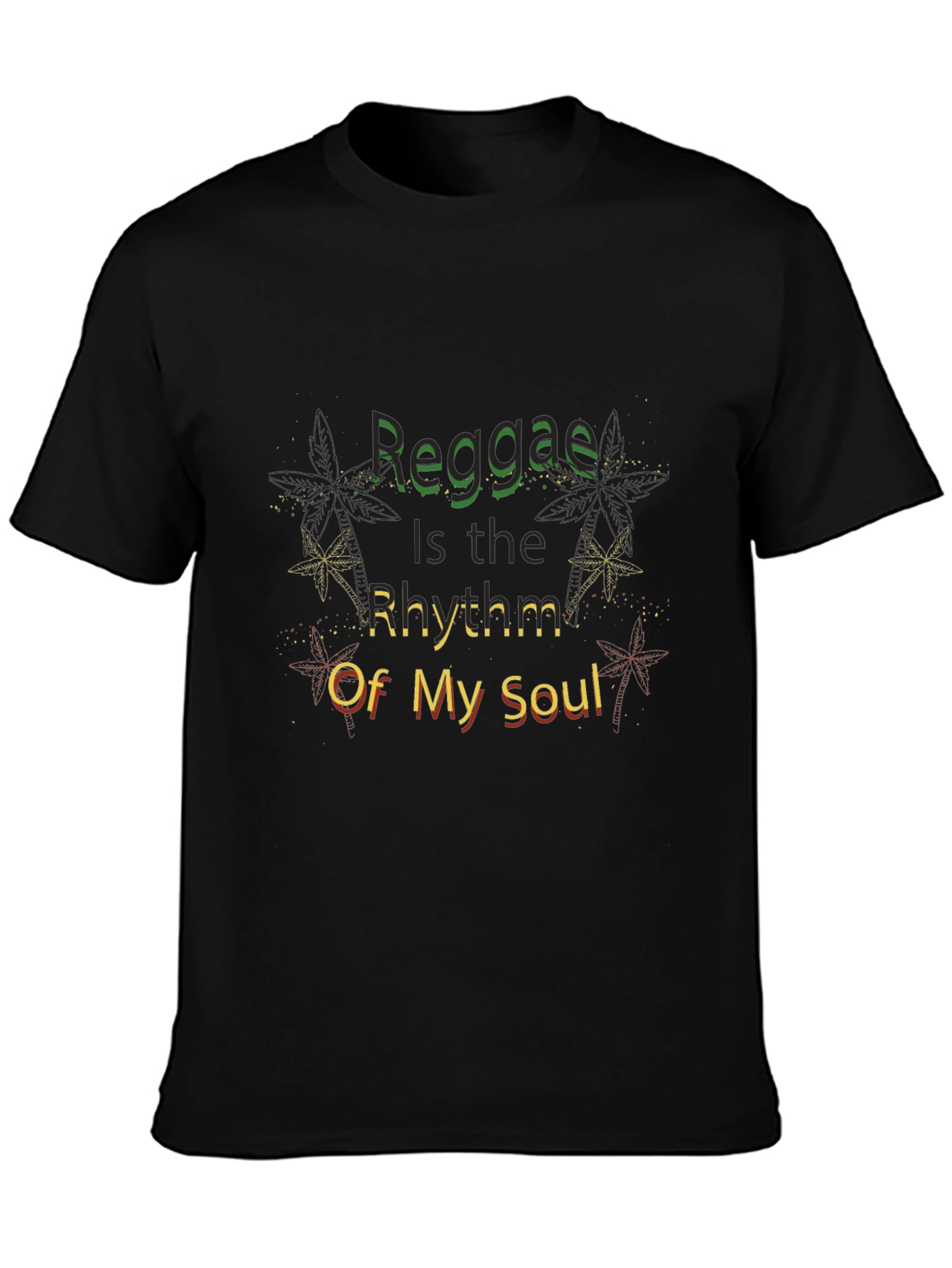 Reggae Rhythm Soul Black T-Shirt