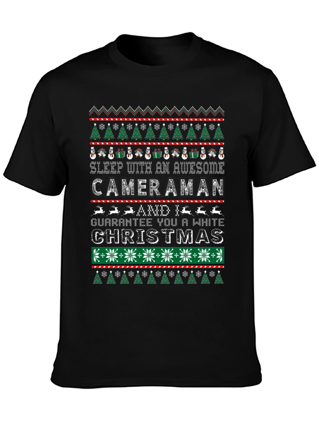 Awesome Cameraman Ugly Christmas Sweater T-Shirt