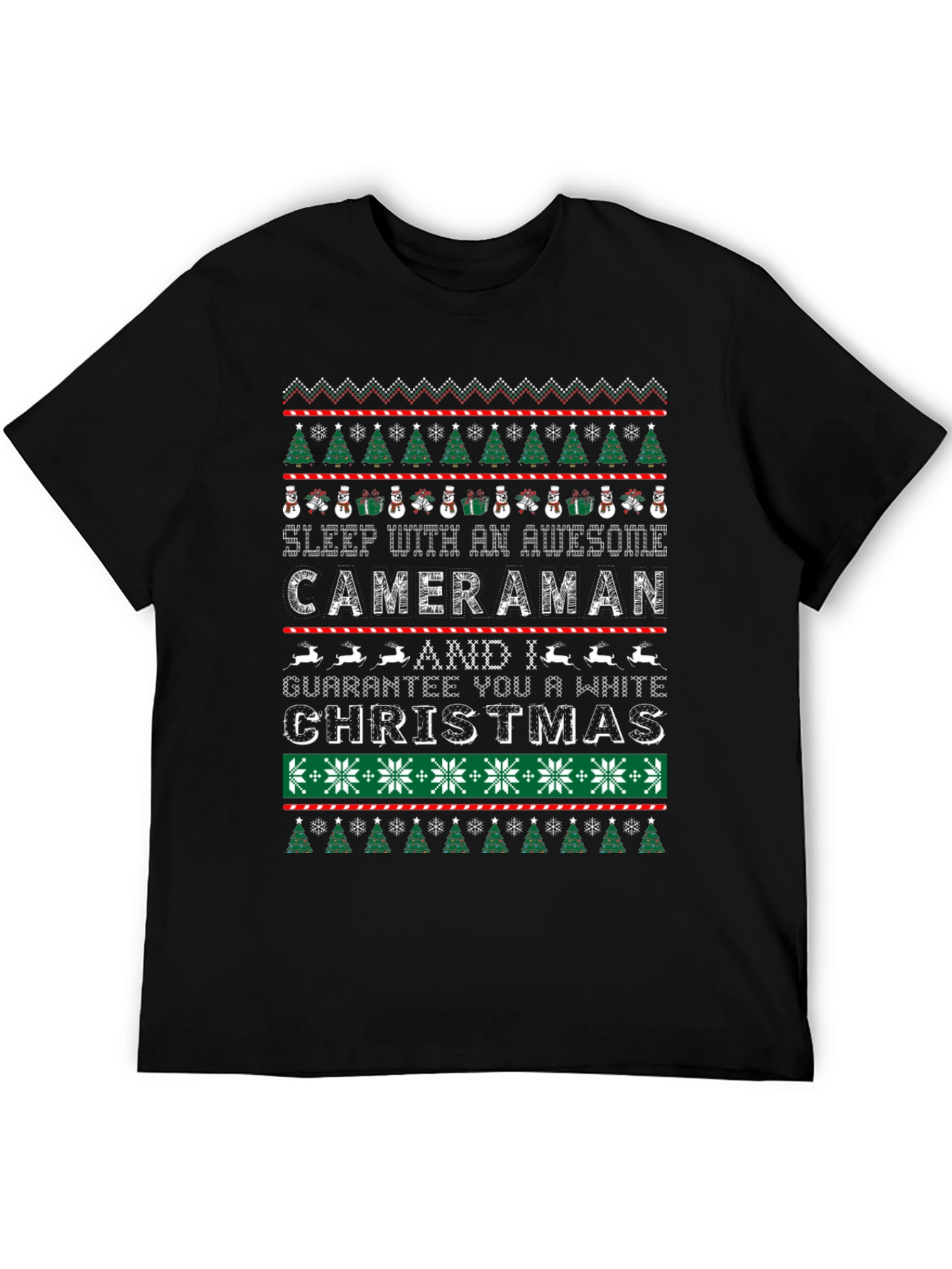 Awesome Cameraman Ugly Christmas Sweater T-Shirt
