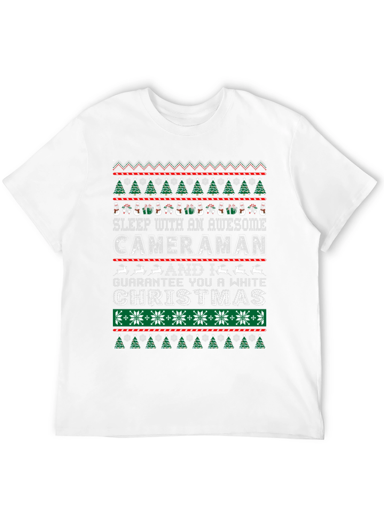 Awesome Cameraman Ugly Christmas Sweater T-Shirt