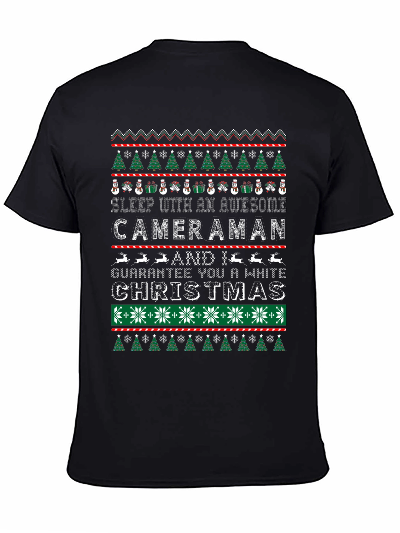 Awesome Cameraman Ugly Christmas Sweater T-Shirt