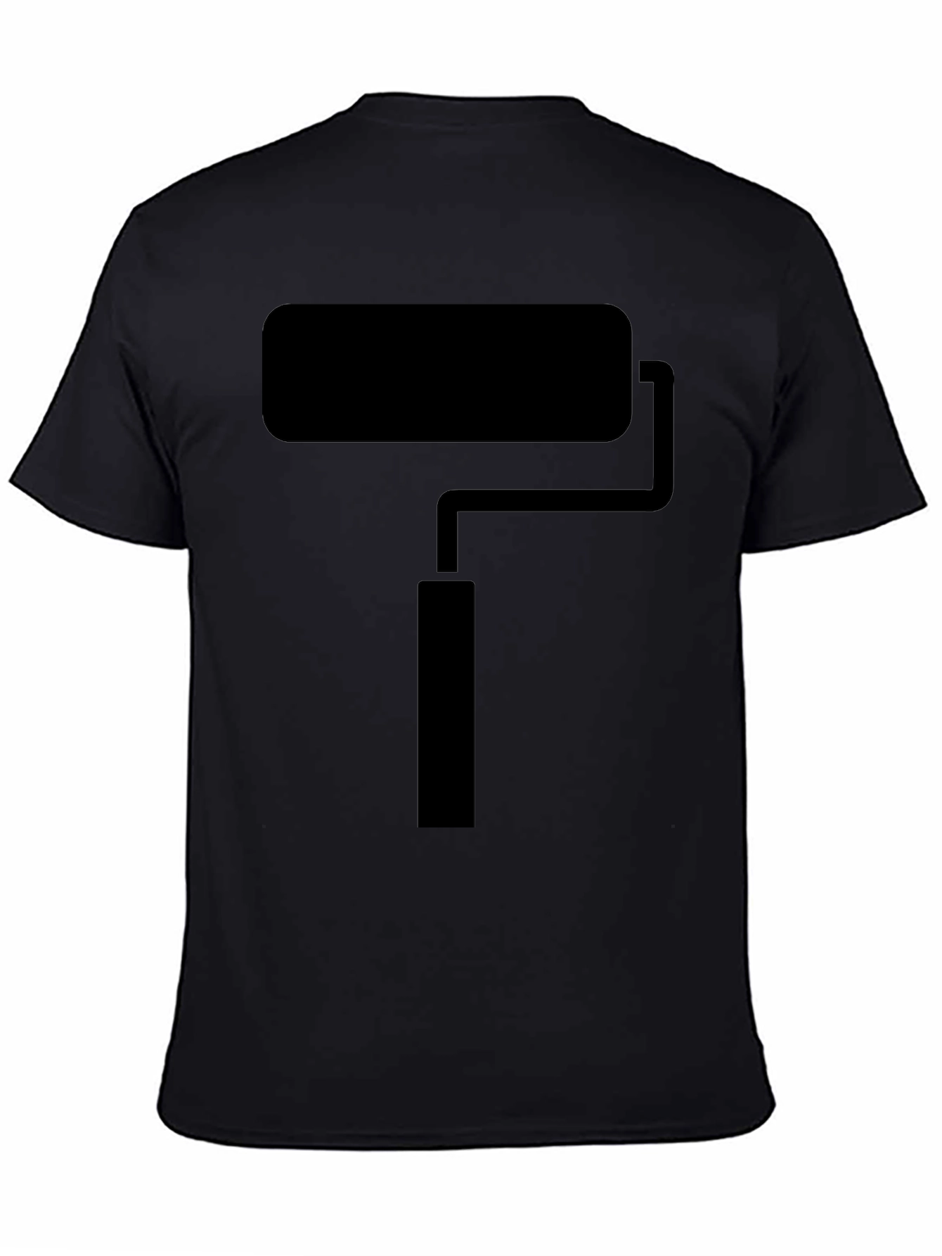 Paint Roller Graphic Tee - Black Crew Neck T-Shirt