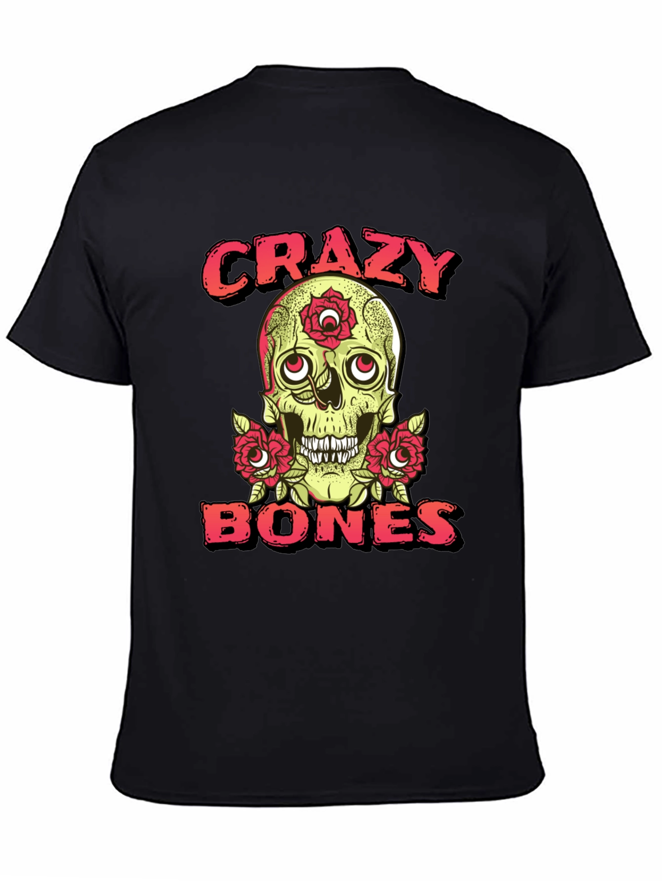 Crazy Bones Skull Graphic T-Shirt