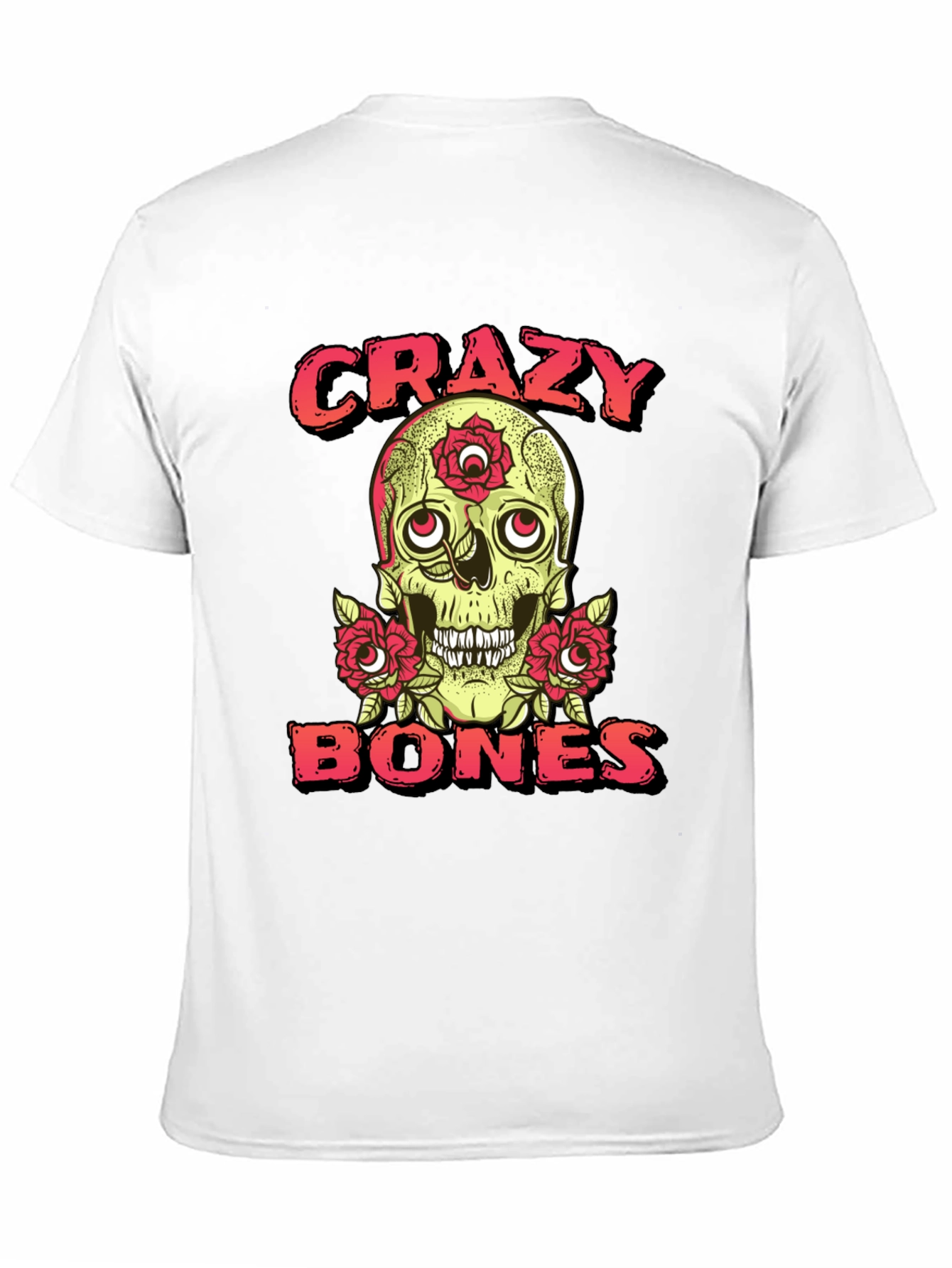 Crazy Bones Skull Graphic T-Shirt