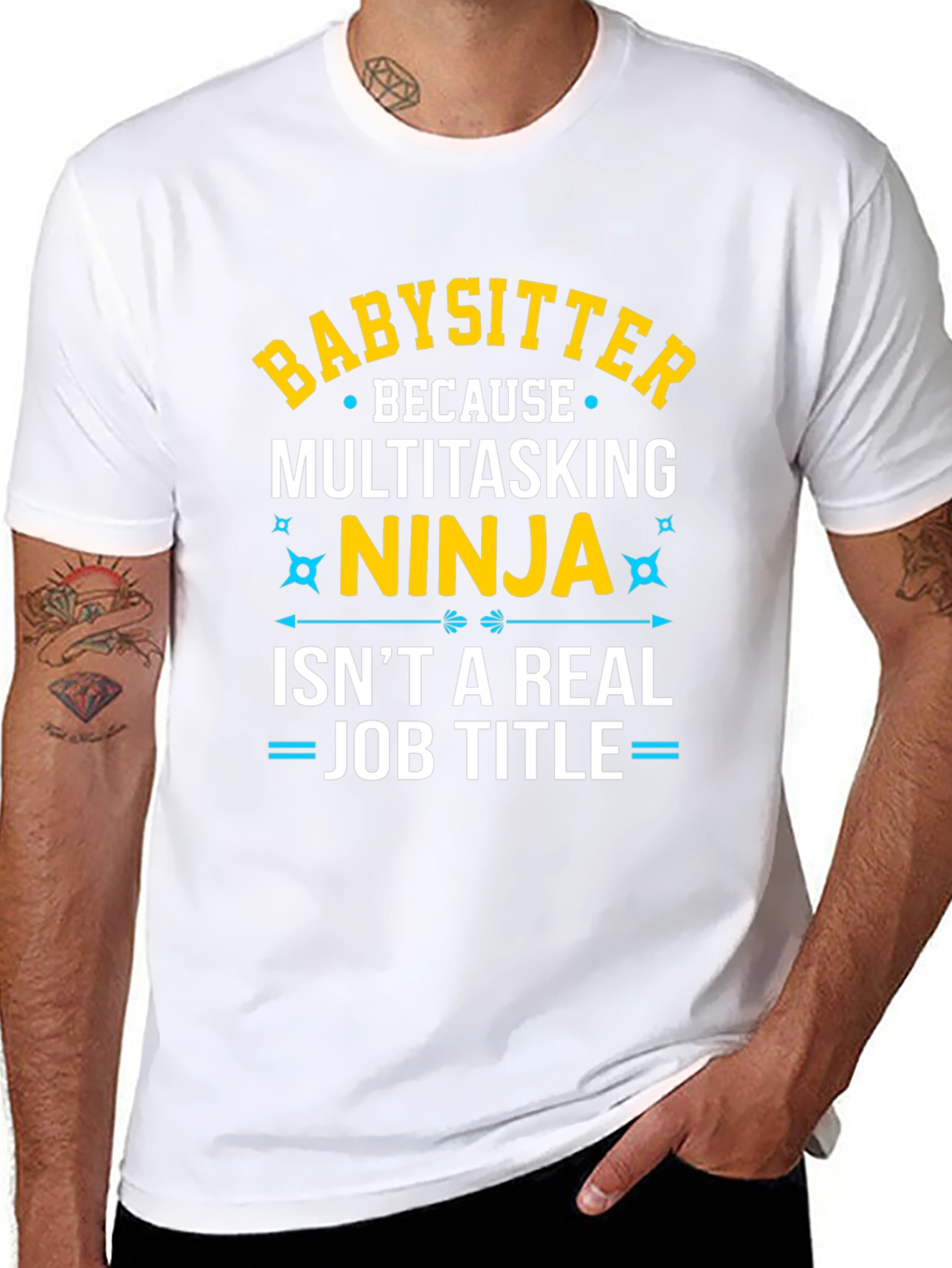Babysitter Ninja Funny Job T-Shirt